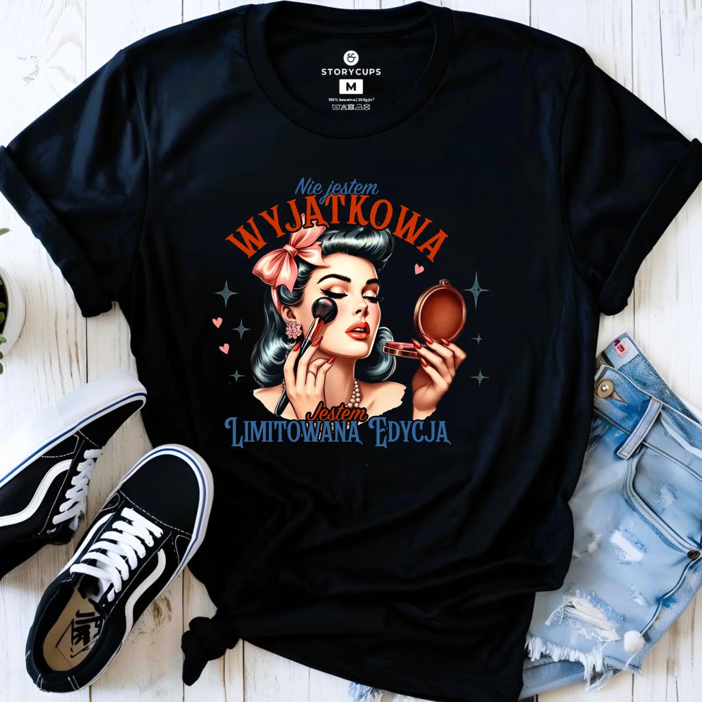 Koszulka damska – Nie jestem wyjątkowa, jestem limitowaną edycją - retro DZ10 - StoryCups.pl