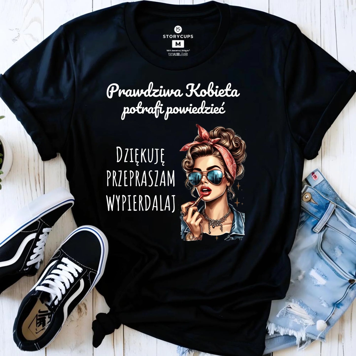 Koszulka damska - Prawdziwa kobieta - bez cenzury DZ15 - StoryCups.pl