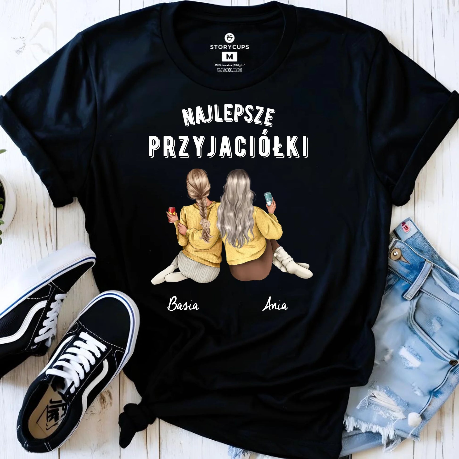 Koszulka damska - prezent dla przyjaciółek - Najlepsze przyjaciółki 2-4 osób - personalizowana PR01 - StoryCups.pl