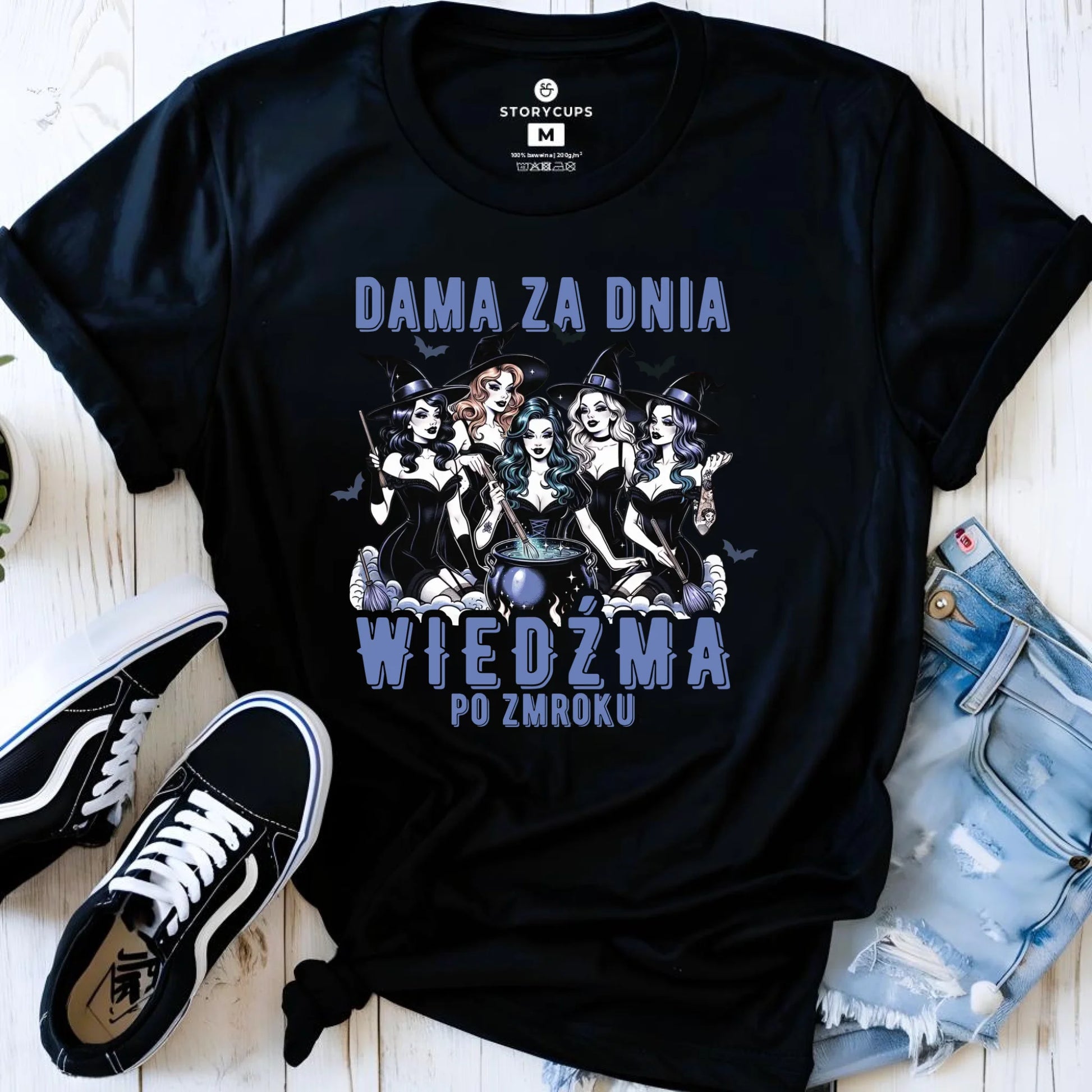 Koszulka damska - Dama za dnia wiedźma po zmroku HL16 - StoryCups.pl