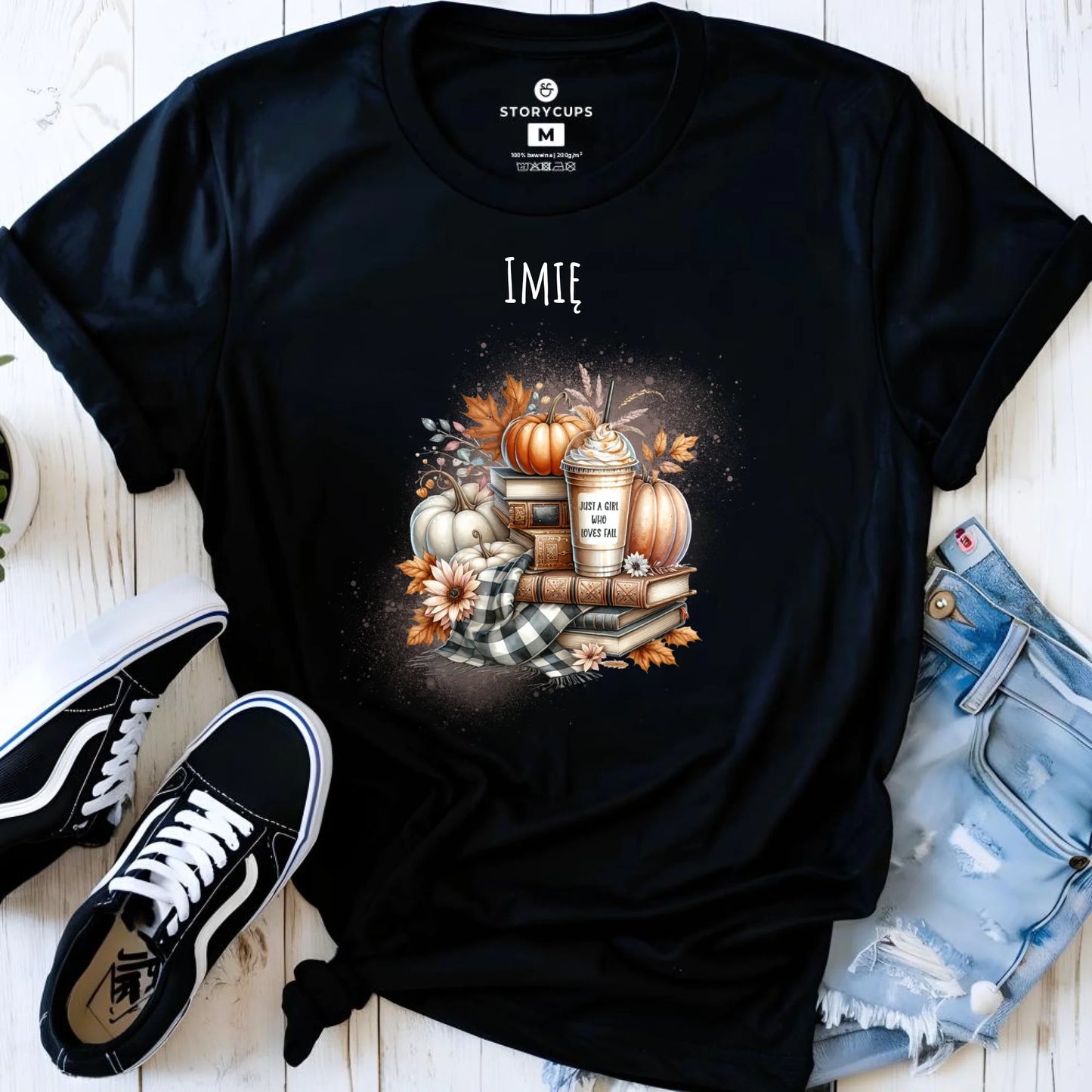 Koszulka damska jesienna - Książkara - personalizowana JS14 - StoryCups.pl