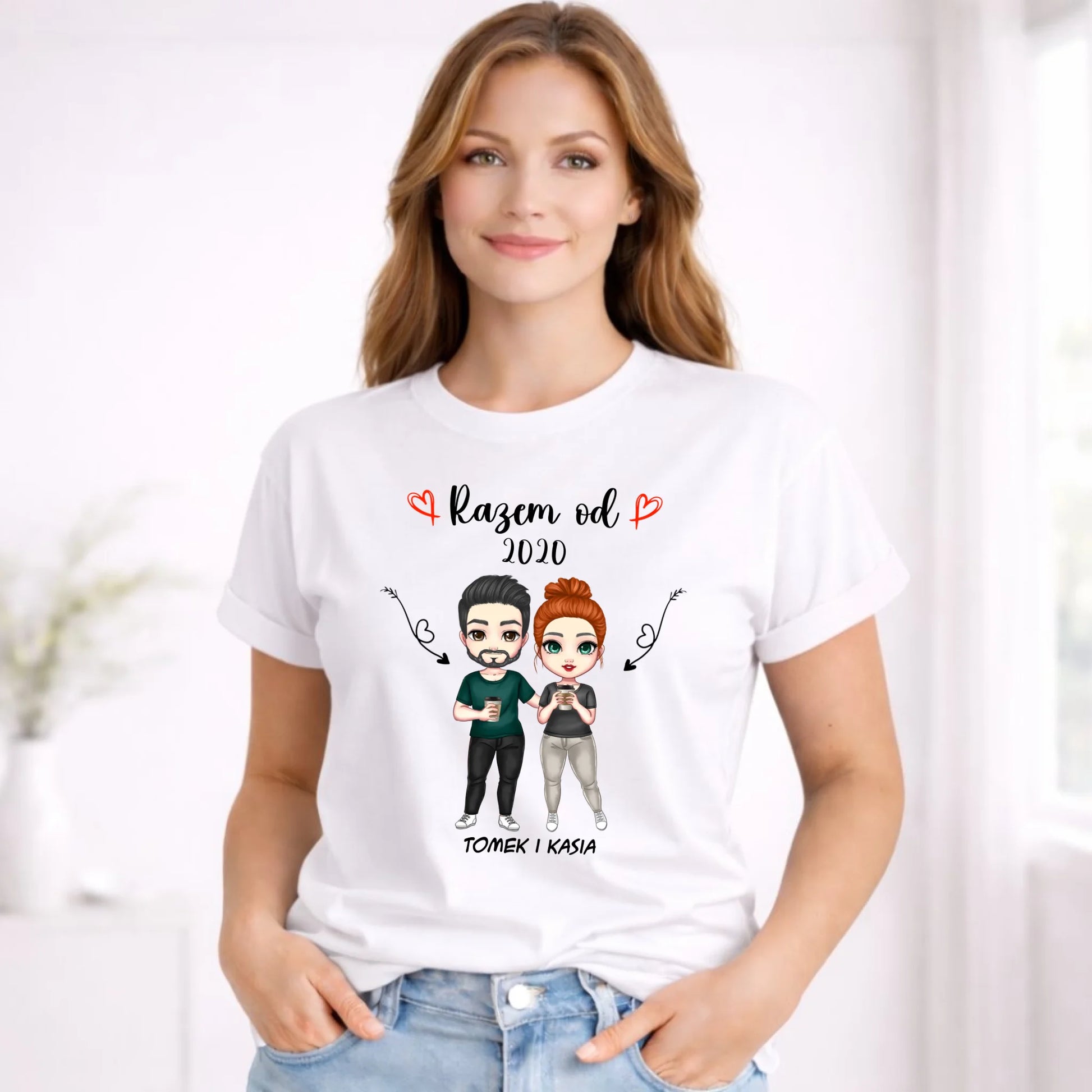 Koszulka damska - Para razem od - personalizowana W01 - StoryCups.pl