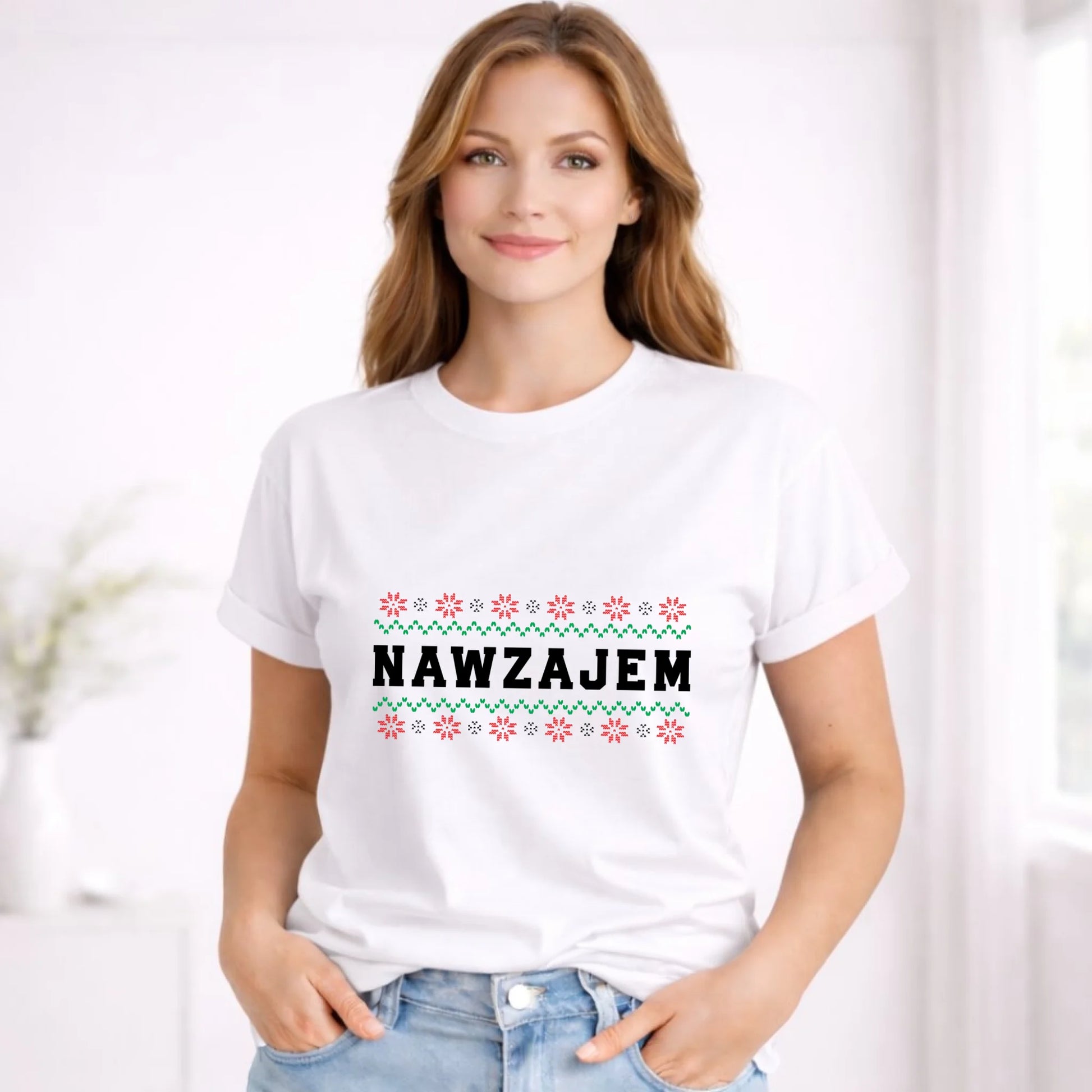 Koszulka damska świąteczna - Nawzajem BN150 - StoryCups.pl