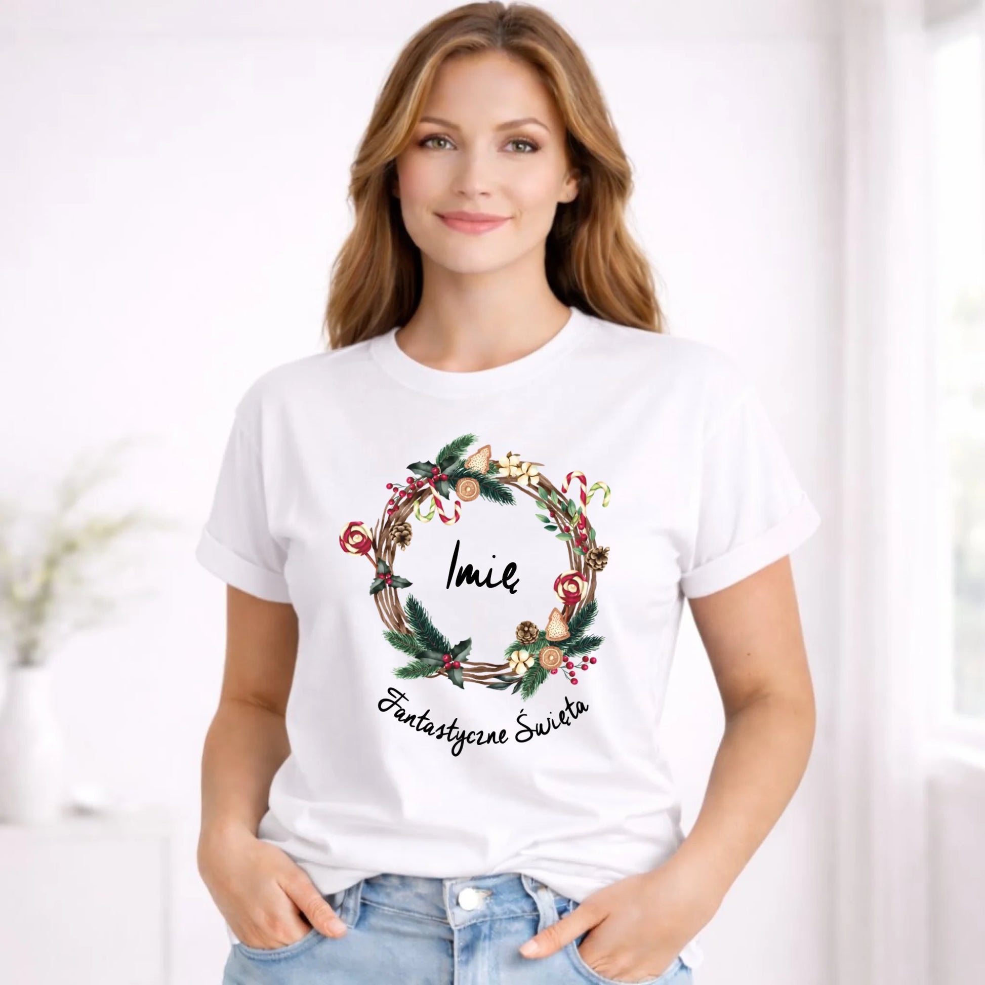 Koszulka damska świąteczna - Fantastyczne Święta - personalizowana BN14 - StoryCups.pl