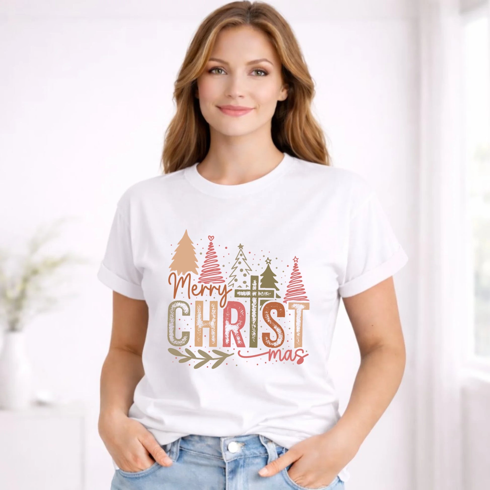 Koszulka damska świąteczna - Merry Christmas BN01 - StoryCups.pl