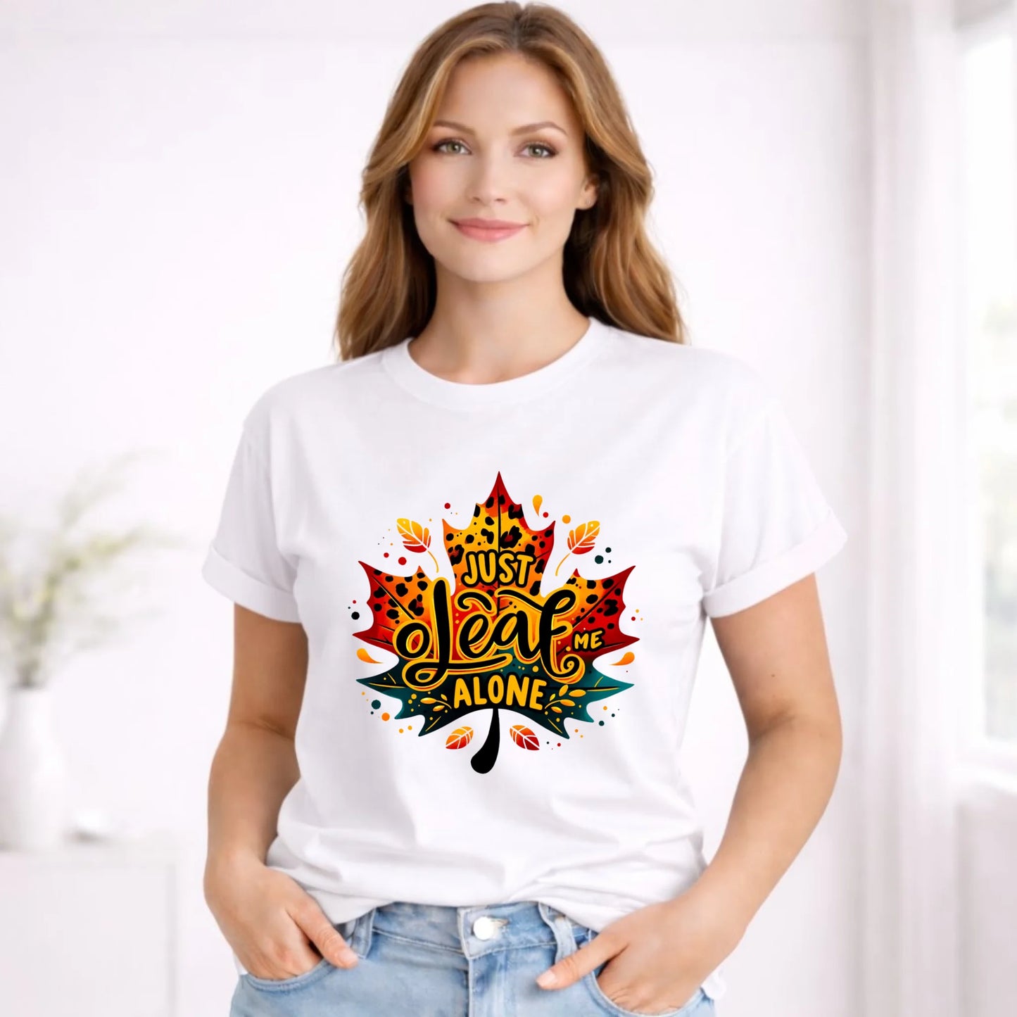 Koszulka damska jesienna - Just leaf me alone JS22 - StoryCups.pl