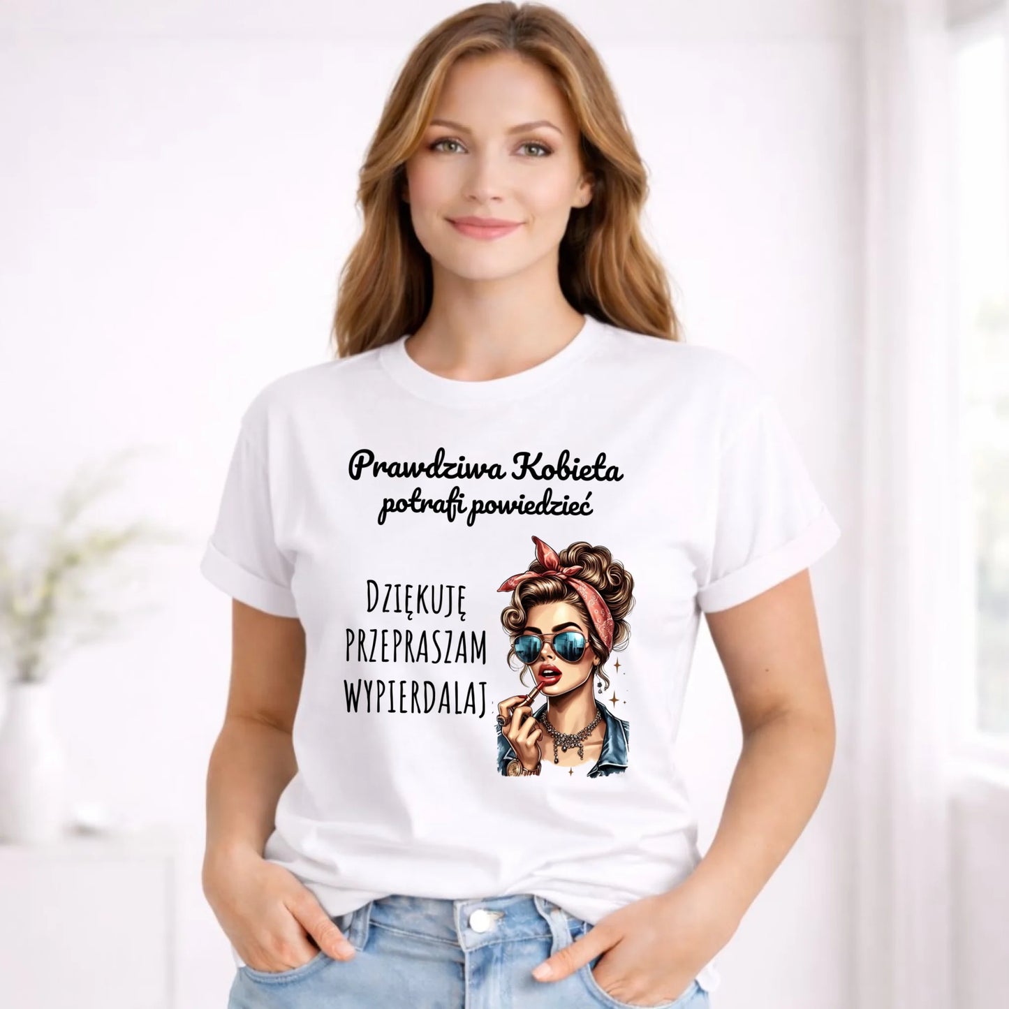 Koszulka damska - Prawdziwa kobieta - bez cenzury DZ15 - StoryCups.pl