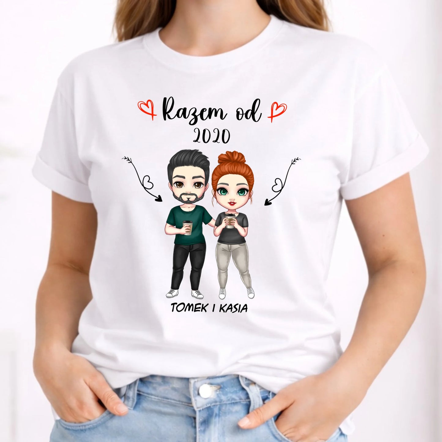 Koszulka damska - Para razem od - personalizowana W01 - StoryCups.pl