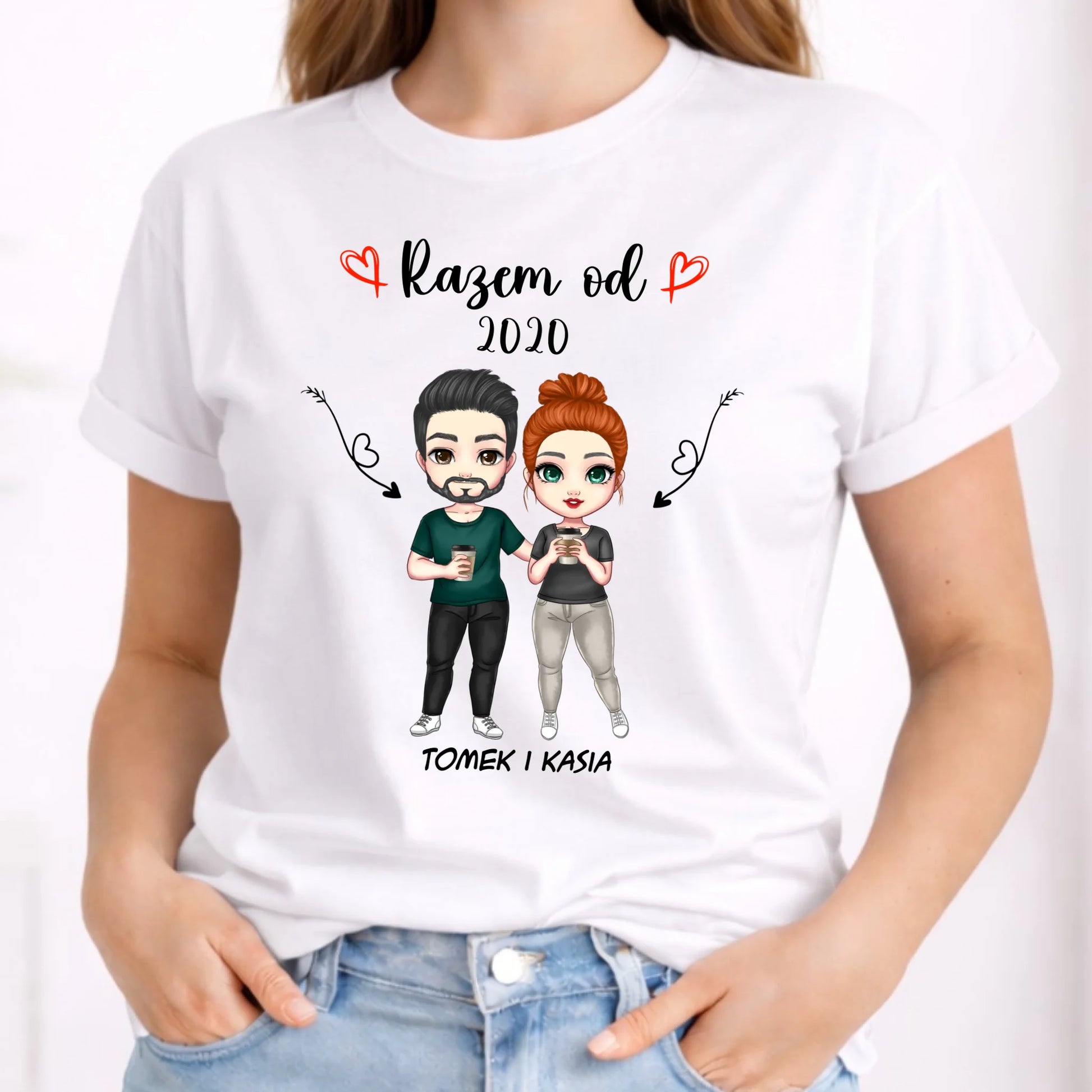 Koszulka damska - Para razem od - personalizowana W01 - StoryCups.pl