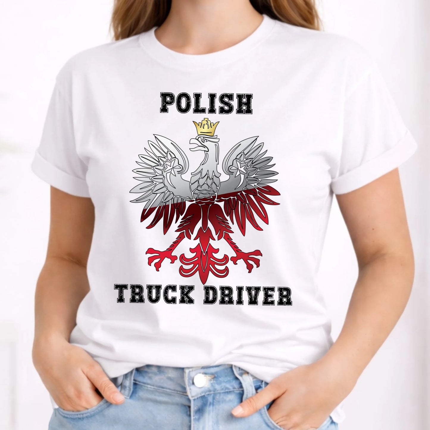 Koszulka damska dla kierowcy ciężarówki - Polish Truck Driver ZKT06 - StoryCups.pl
