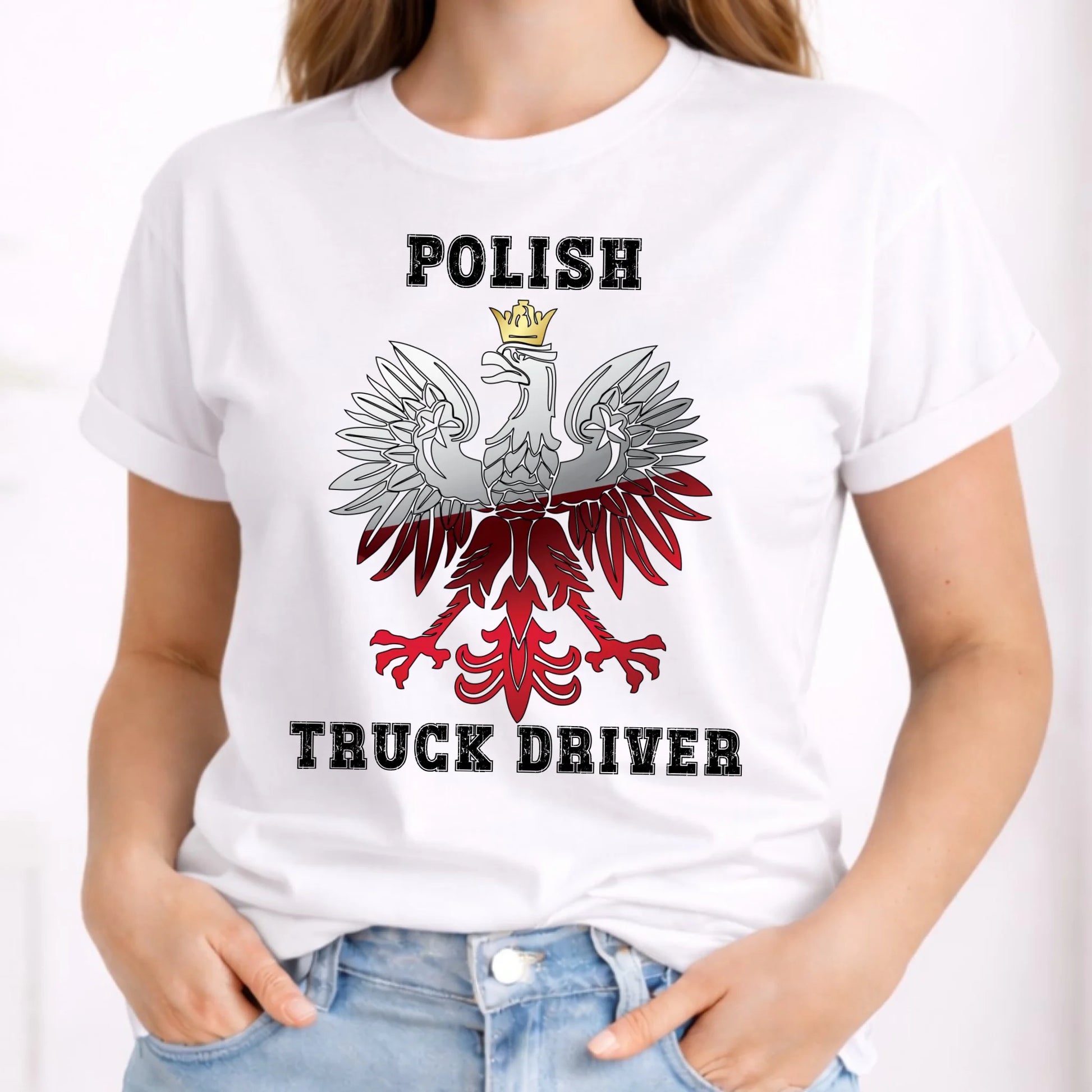 Koszulka damska dla kierowcy ciężarówki - Polish Truck Driver ZKT06 - StoryCups.pl