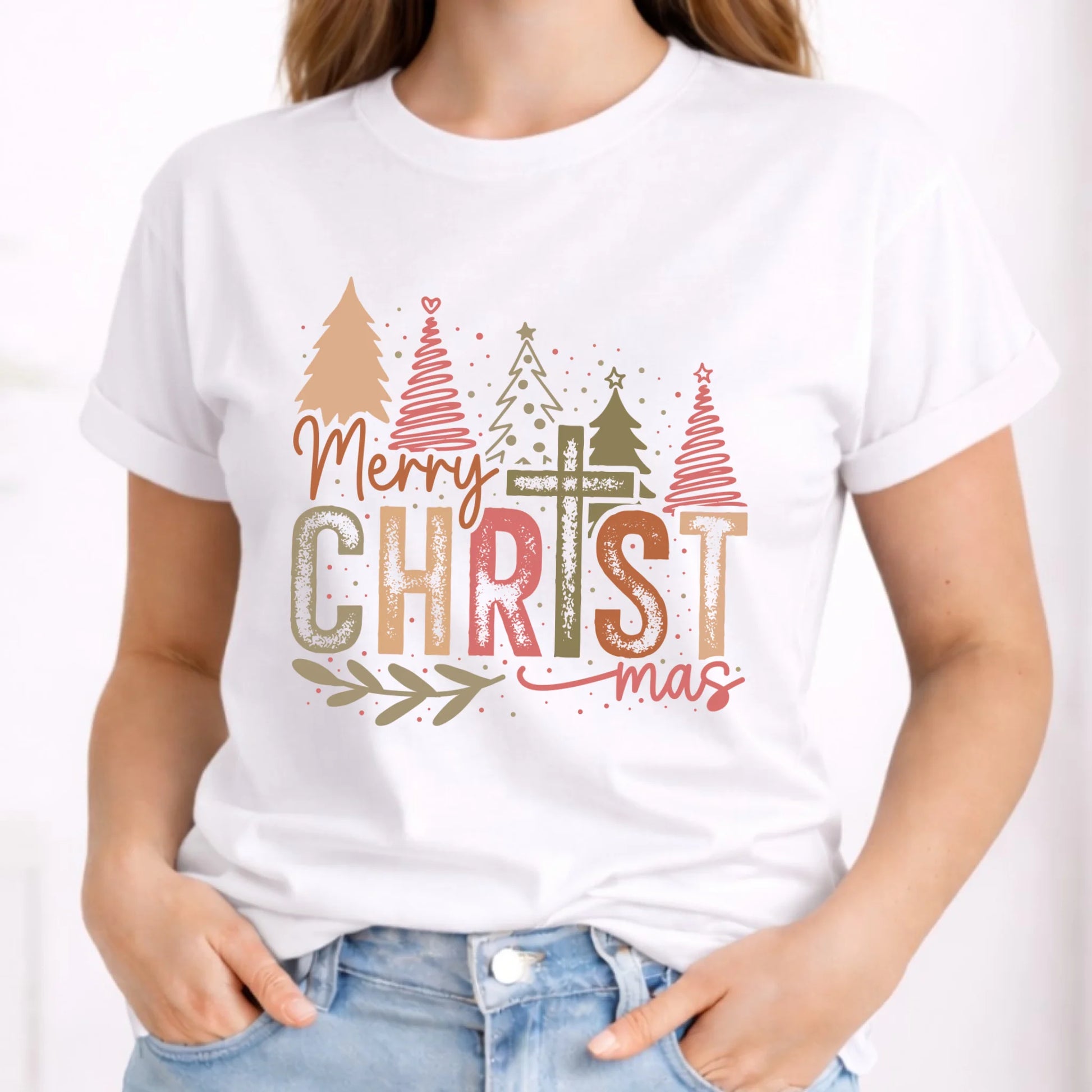 Koszulka damska świąteczna - Merry Christmas BN01 - StoryCups.pl