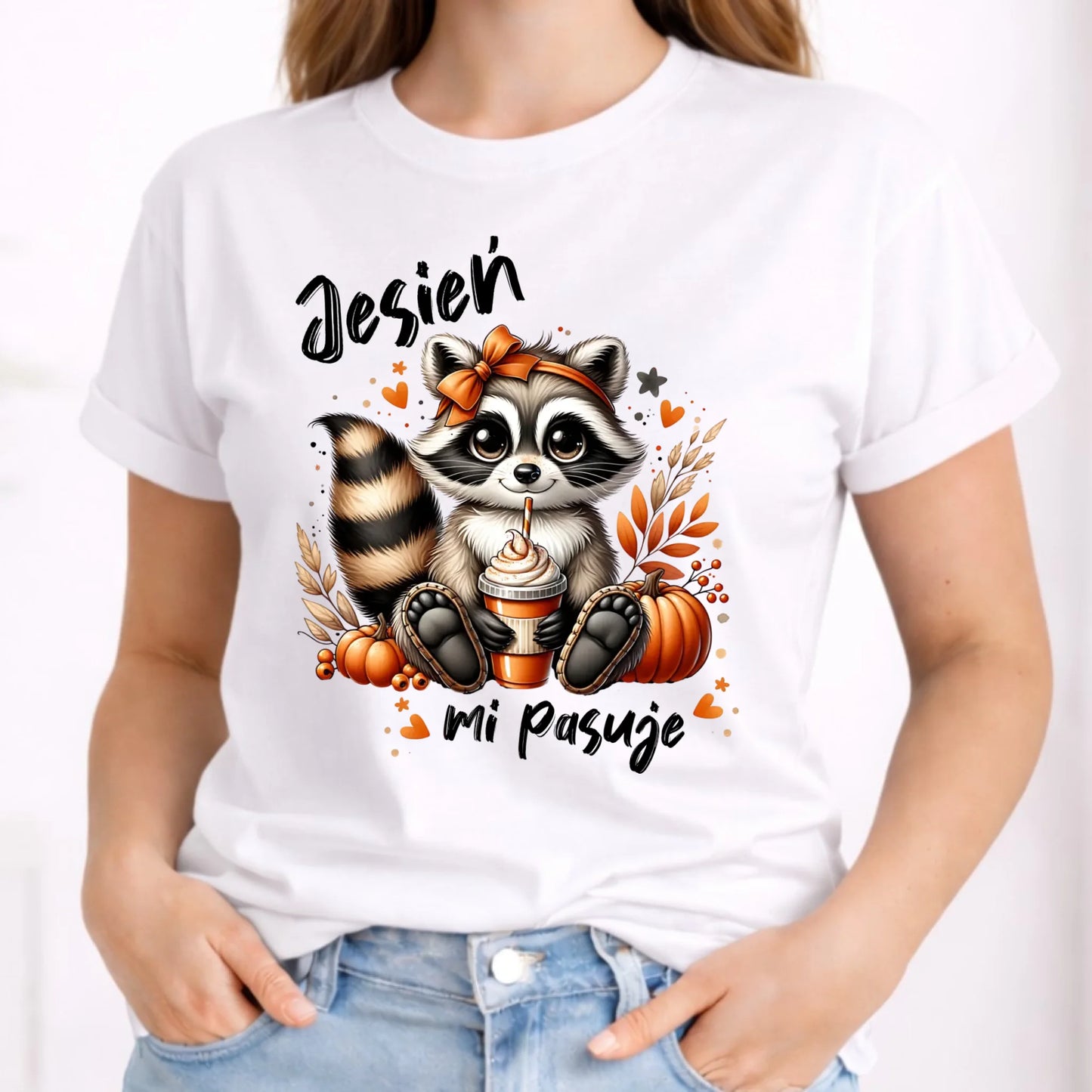 Koszulka damska jesienna - Jesień mi pasuje JS25 - StoryCups.pl