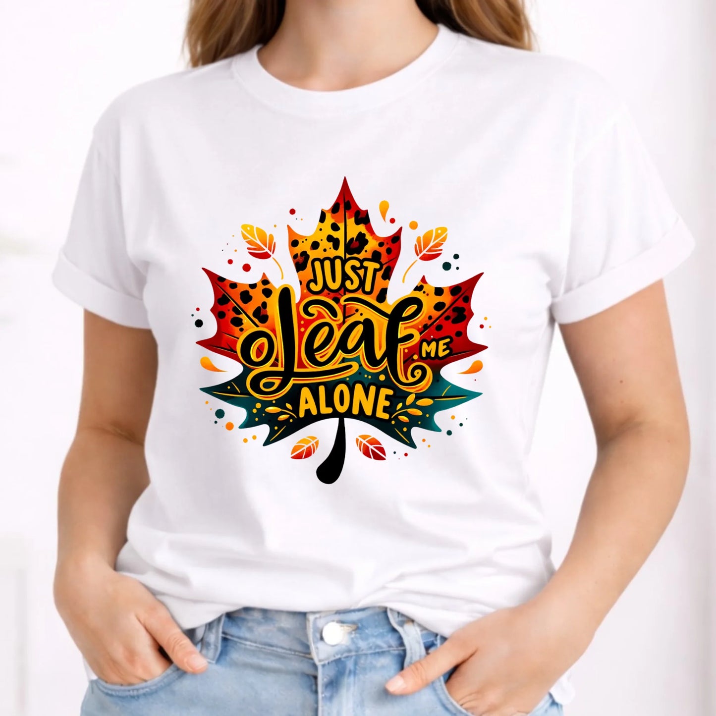 Koszulka damska jesienna - Just leaf me alone JS22 - StoryCups.pl