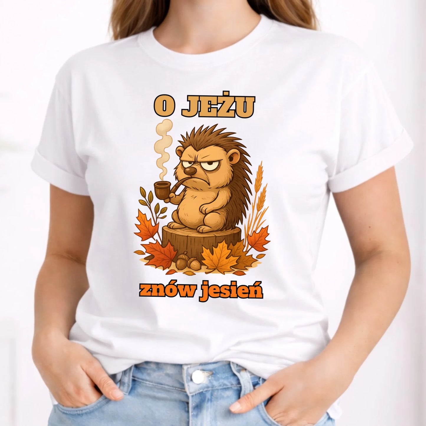 Koszulka damska jesienna - O jeżu znów jesień JS20 - StoryCups.pl