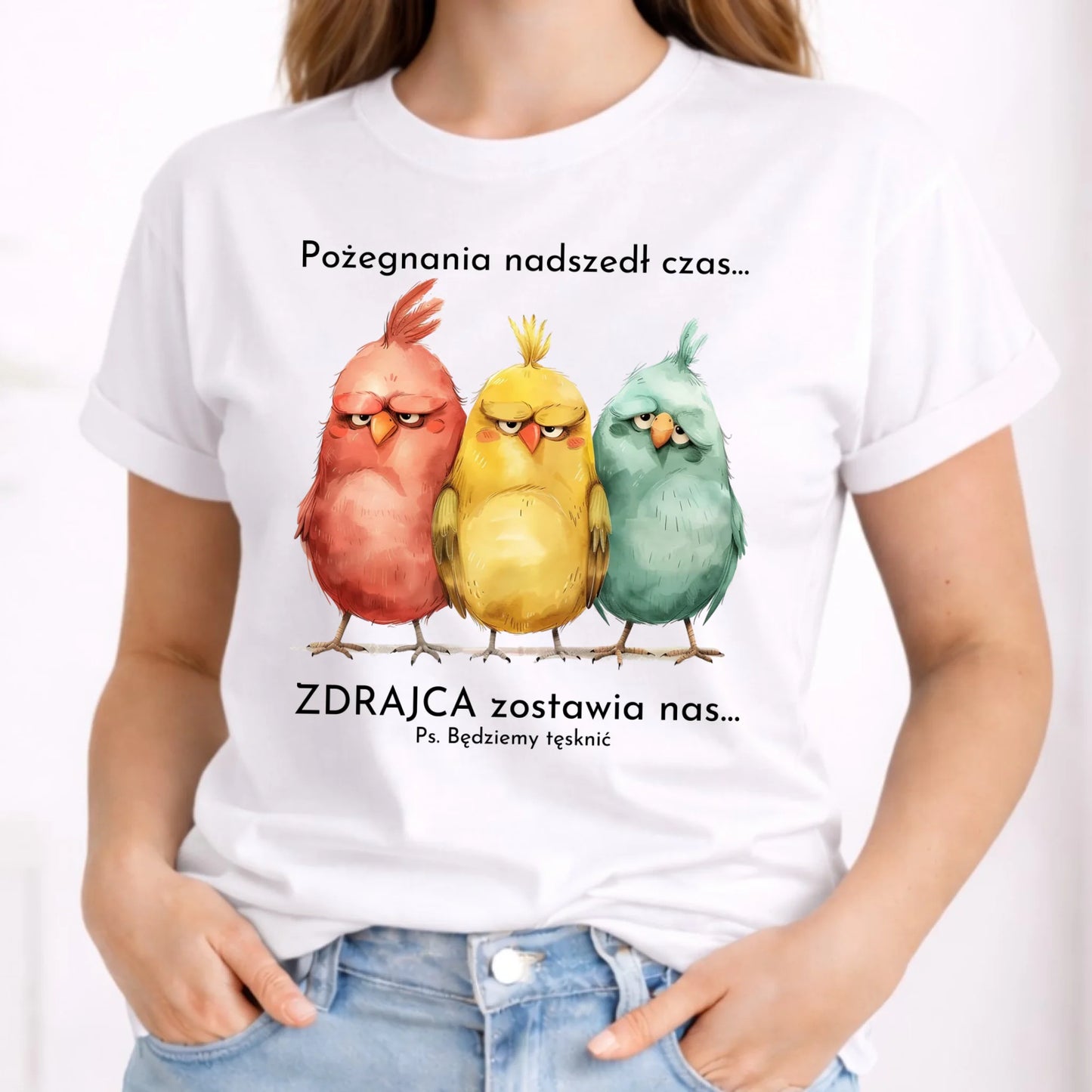 Koszulka damska na odejście z pracy - Pożegnania nadszedł czas OP05 - StoryCups.pl