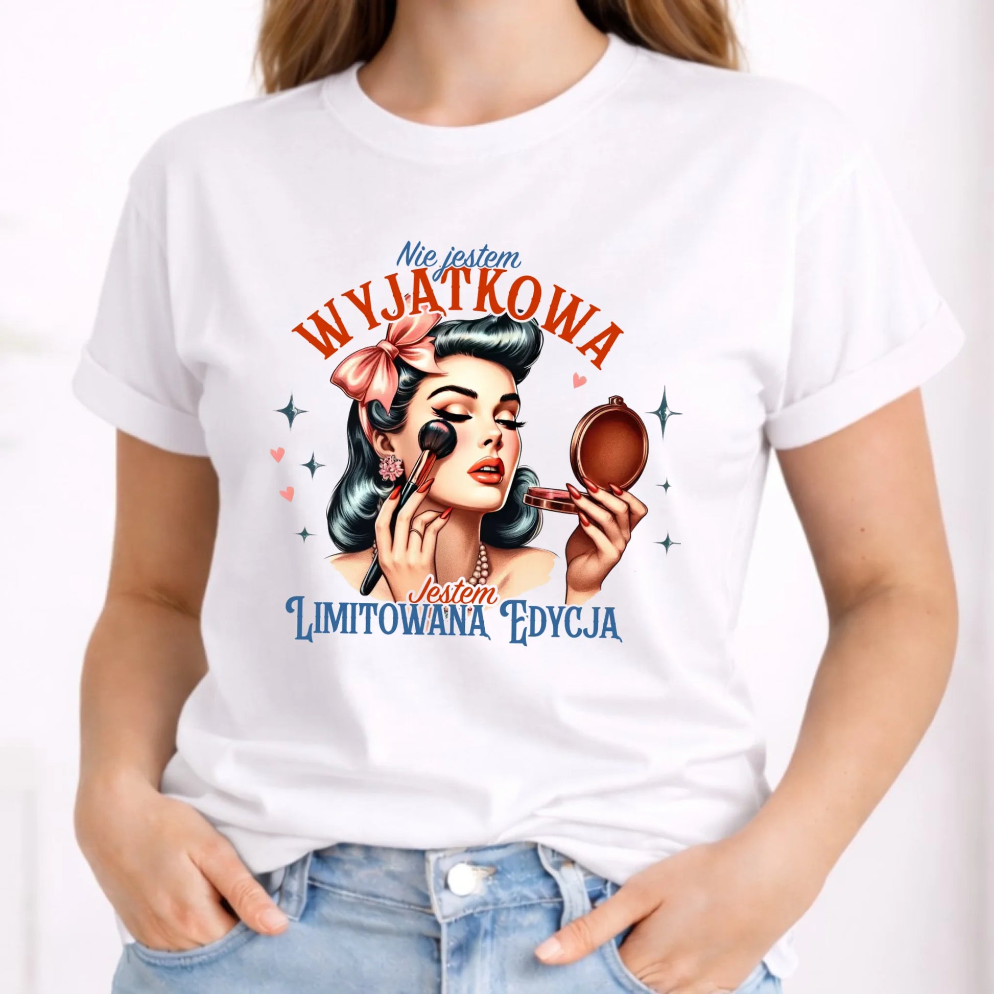 Koszulka damska – Nie jestem wyjątkowa, jestem limitowaną edycją - retro DZ10 - StoryCups.pl