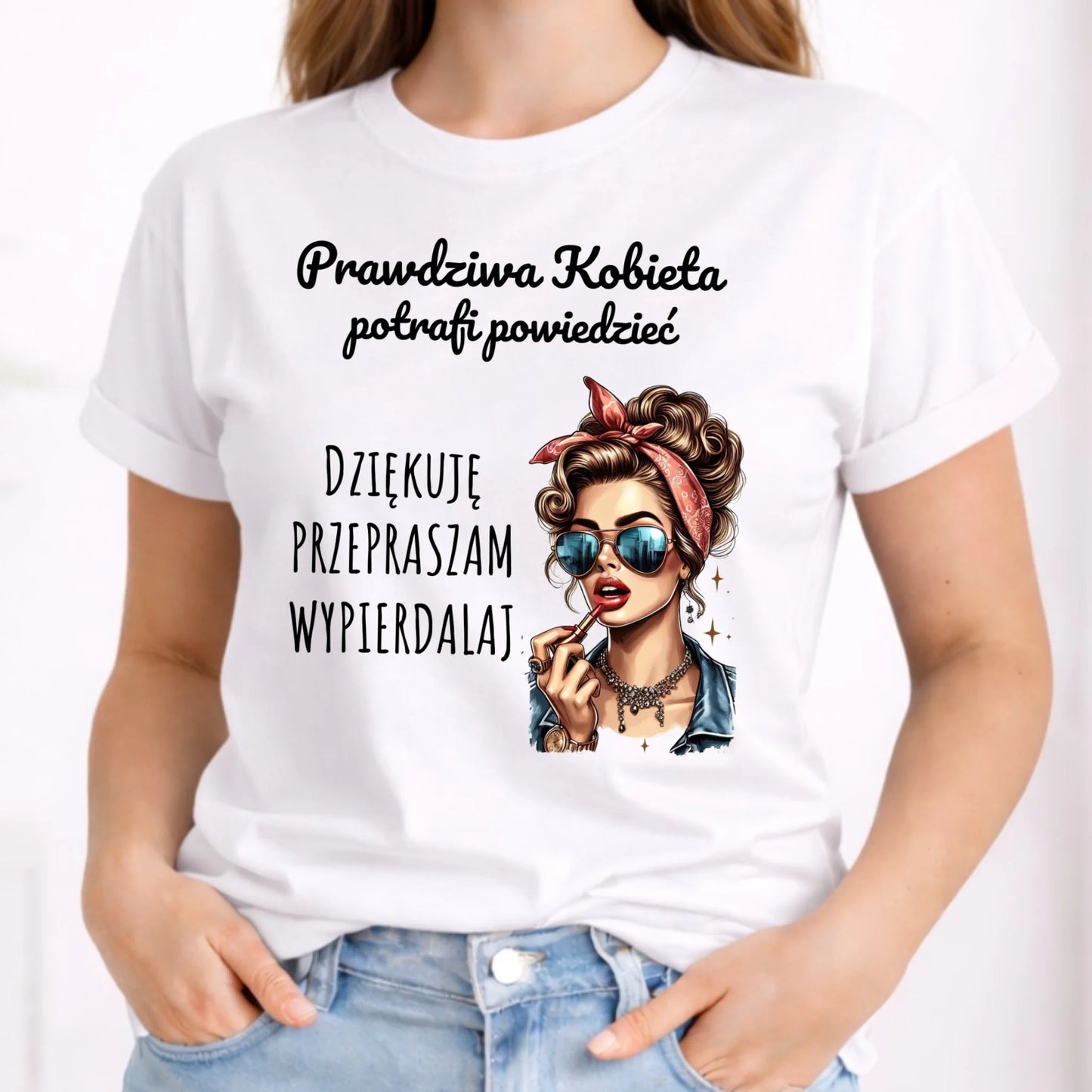 Koszulka damska - Prawdziwa kobieta - bez cenzury DZ15 - StoryCups.pl