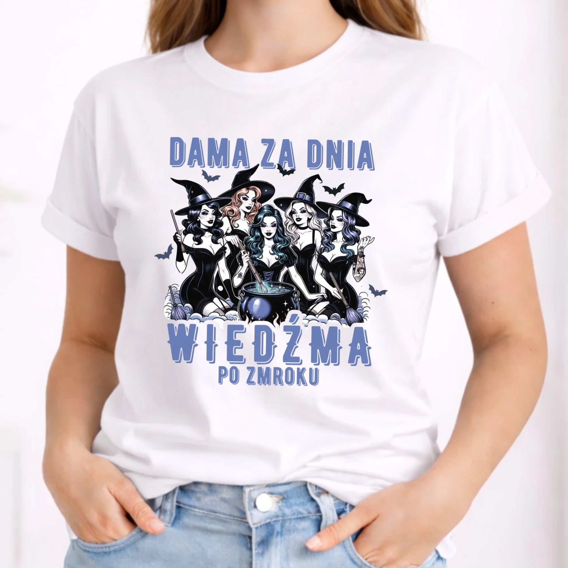 Koszulka damska - Dama za dnia wiedźma po zmroku HL16 - StoryCups.pl