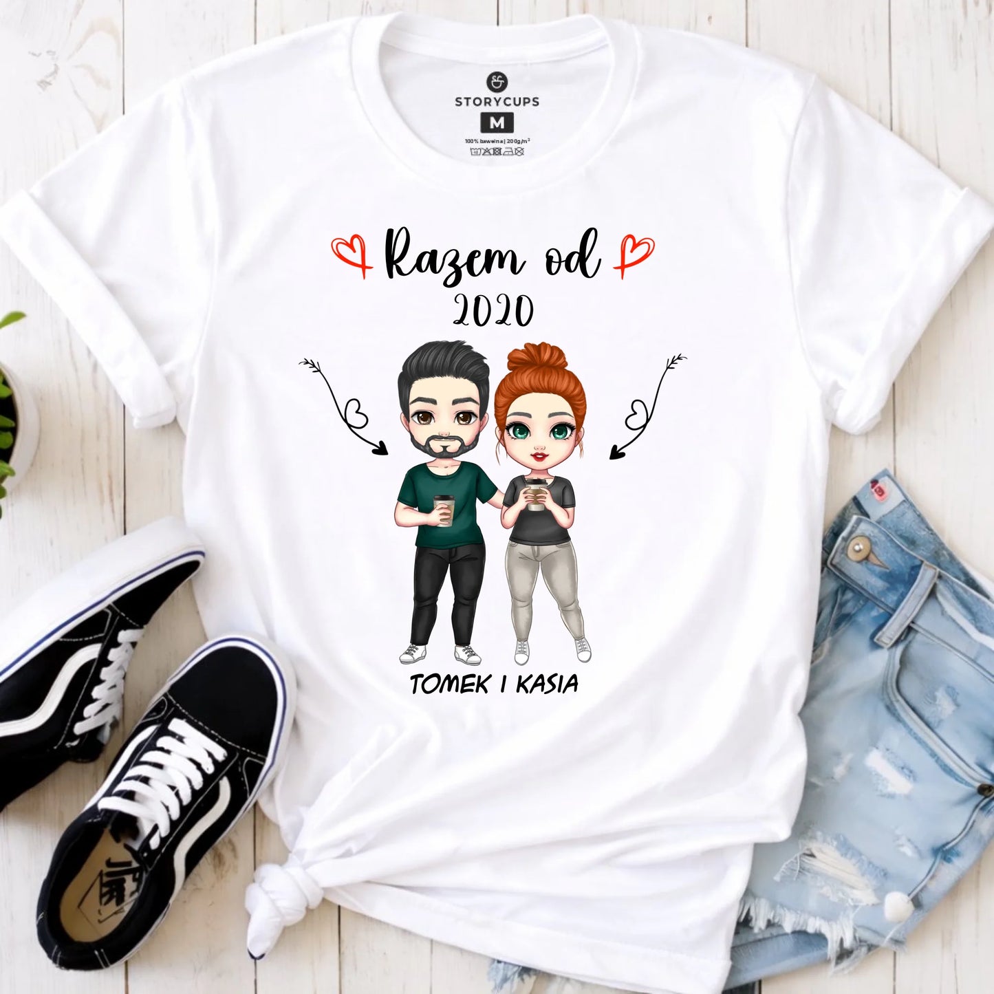 Koszulka damska - Para razem od - personalizowana W01 - StoryCups.pl