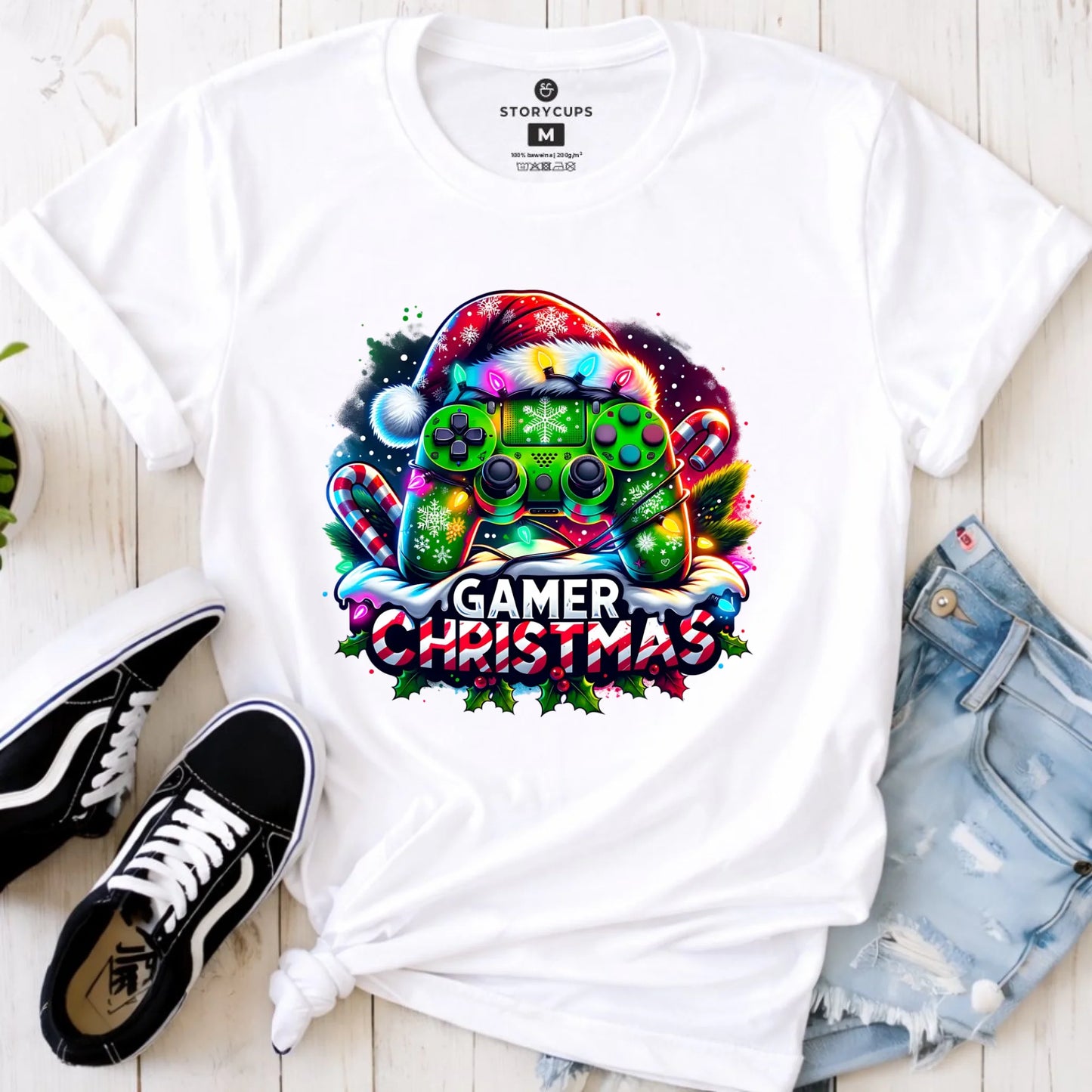 Koszulka damska świąteczna - prezent dla gracza - Christmas gamer BN22 - StoryCups.pl