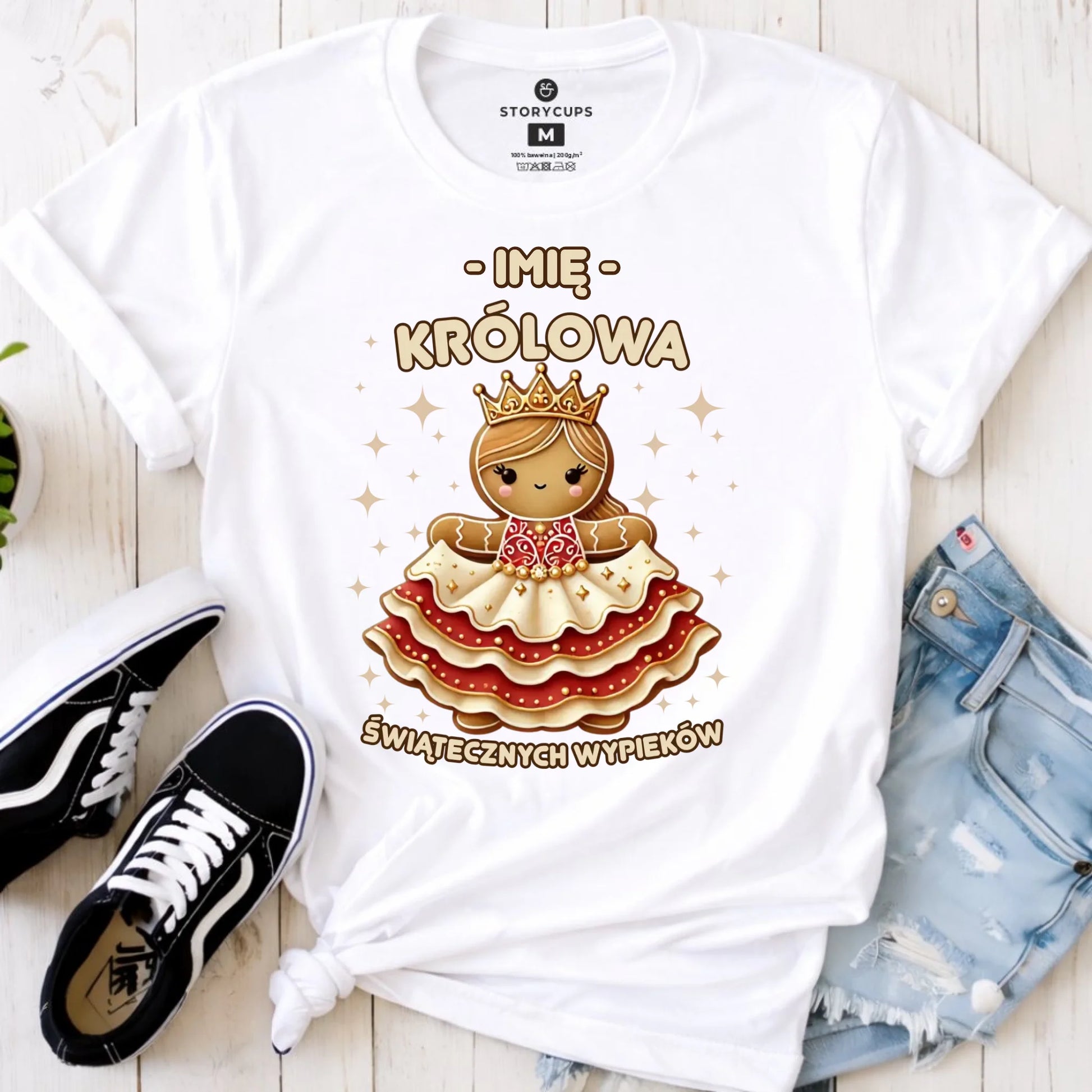 Koszulka damska świąteczna - Królowa świątecznych wypieków - personalizowana BN28 - StoryCups.pl