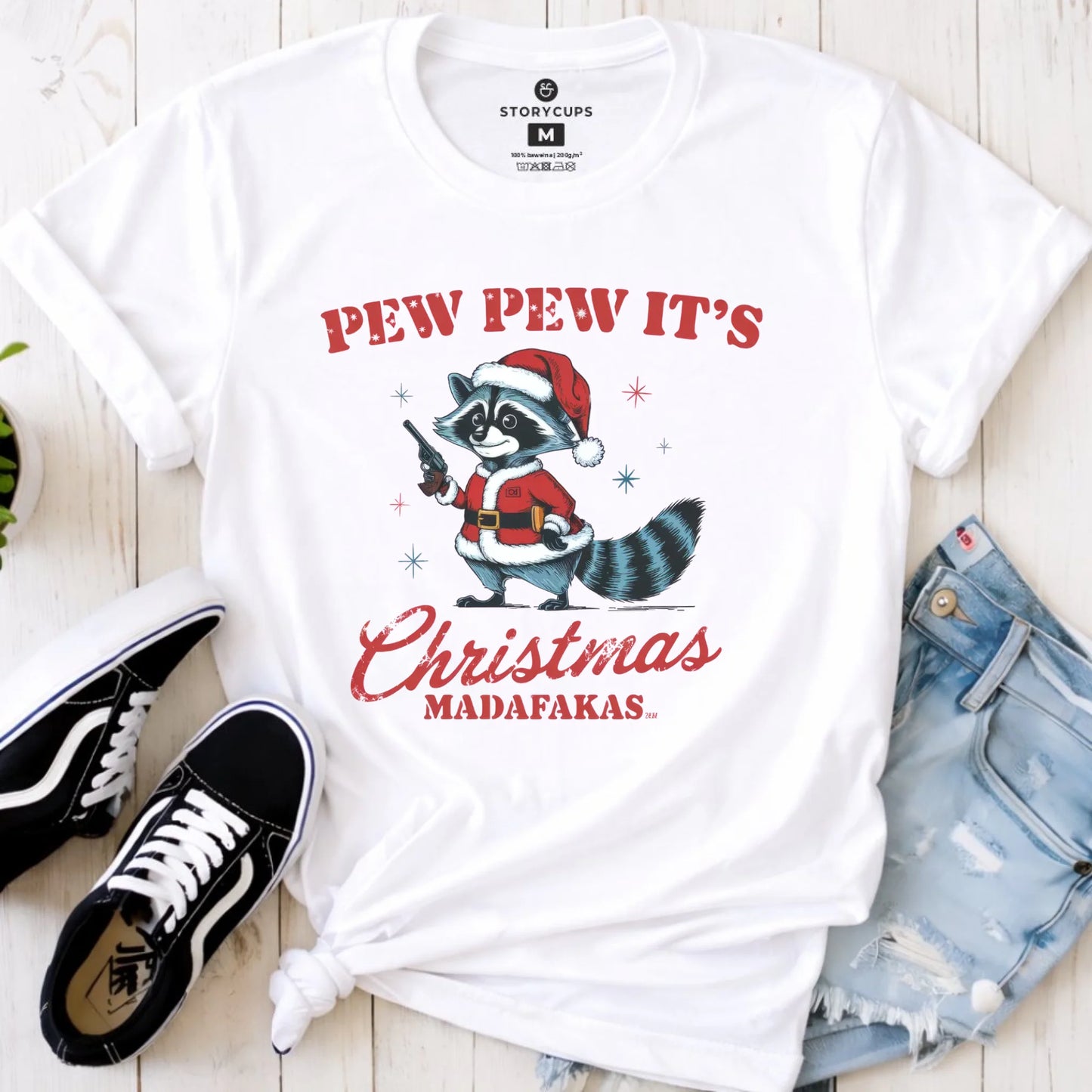 Koszulka damska świąteczna - Pew pew it's Christmas BN60 - StoryCups.pl