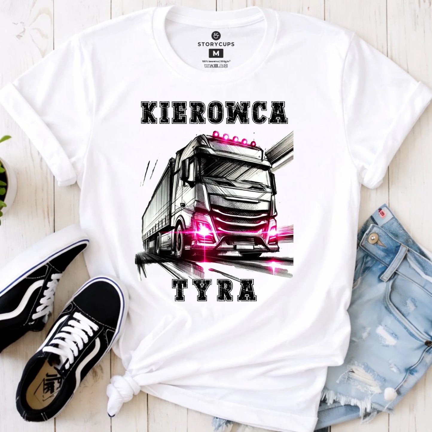 Koszulka damska dla kierowcy ciężarówki - Kierowca tyra ZKT15 - StoryCups.pl