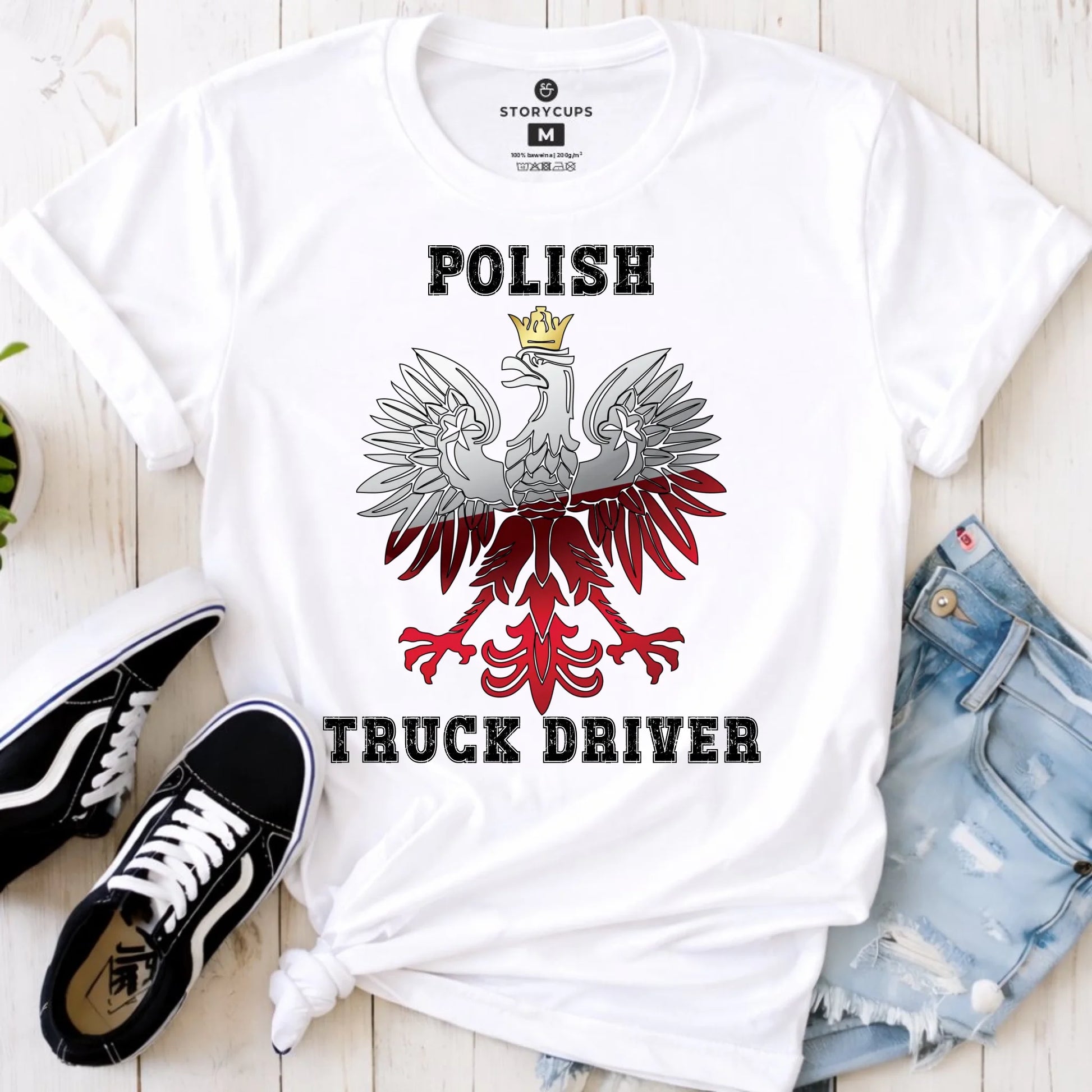 Koszulka damska dla kierowcy ciężarówki - Polish Truck Driver ZKT06 - StoryCups.pl