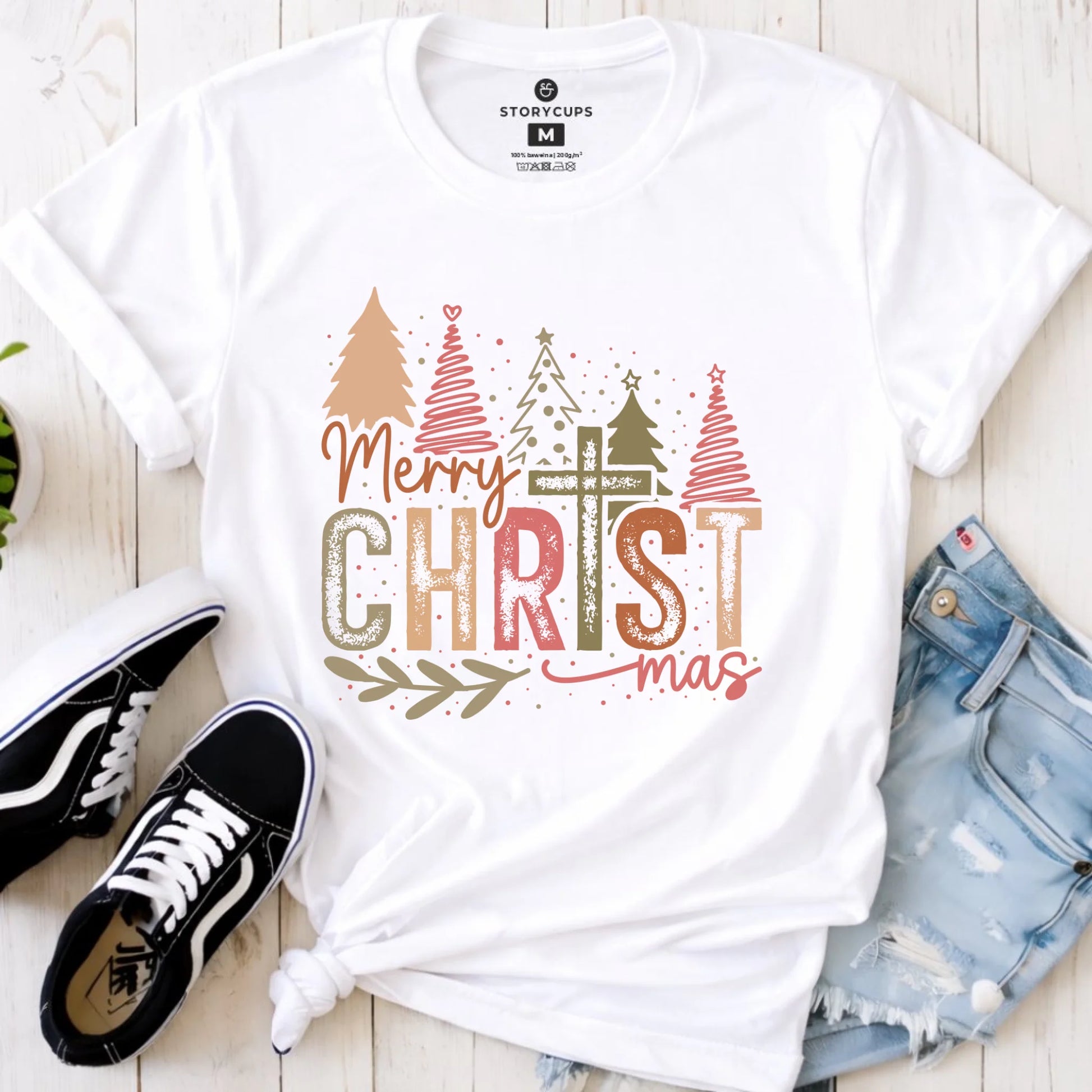 Koszulka damska świąteczna - Merry Christmas BN01 - StoryCups.pl