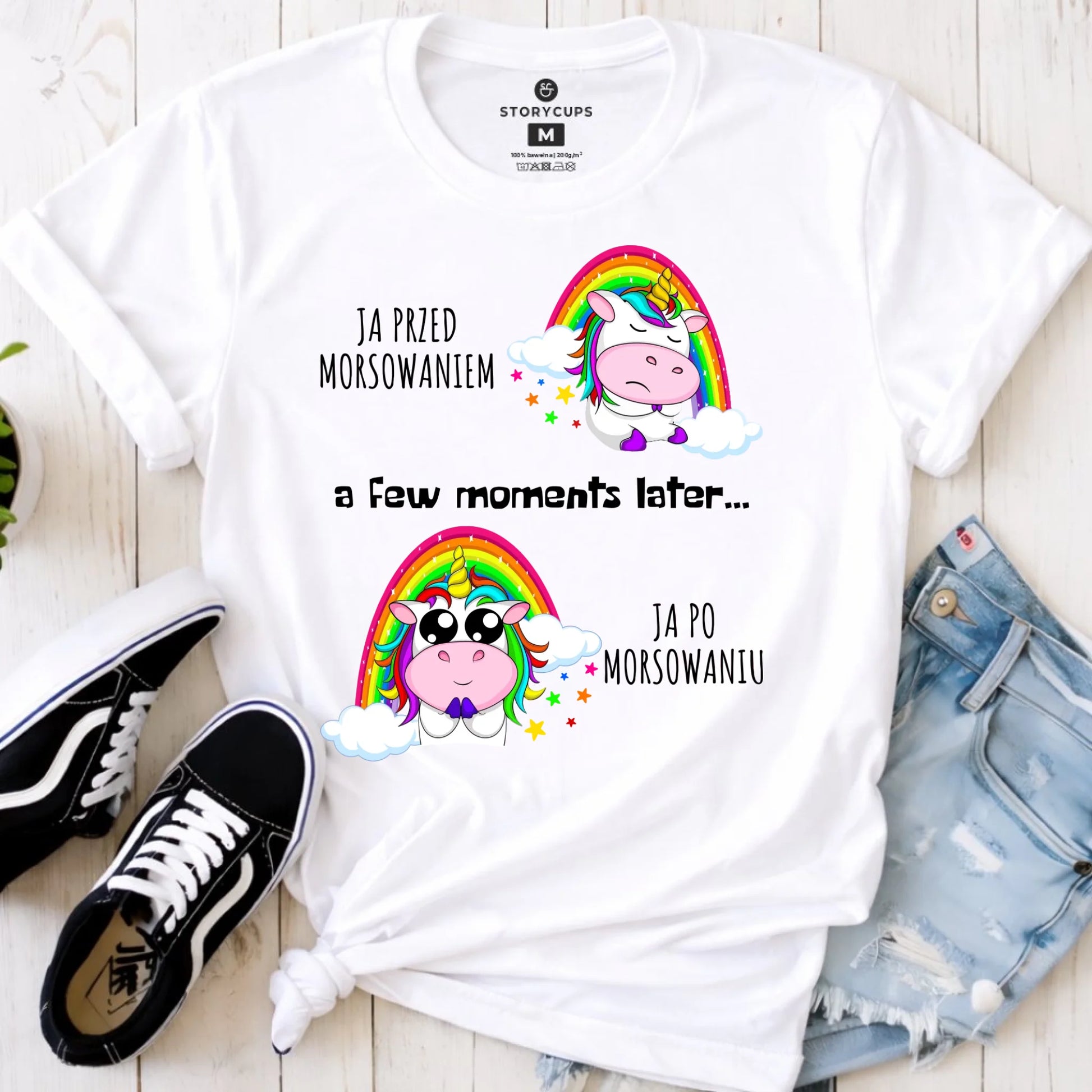 Koszulka damska - prezent dla morsa - Jednorożec - Ja po morsowaniu HM11 - StoryCups.pl