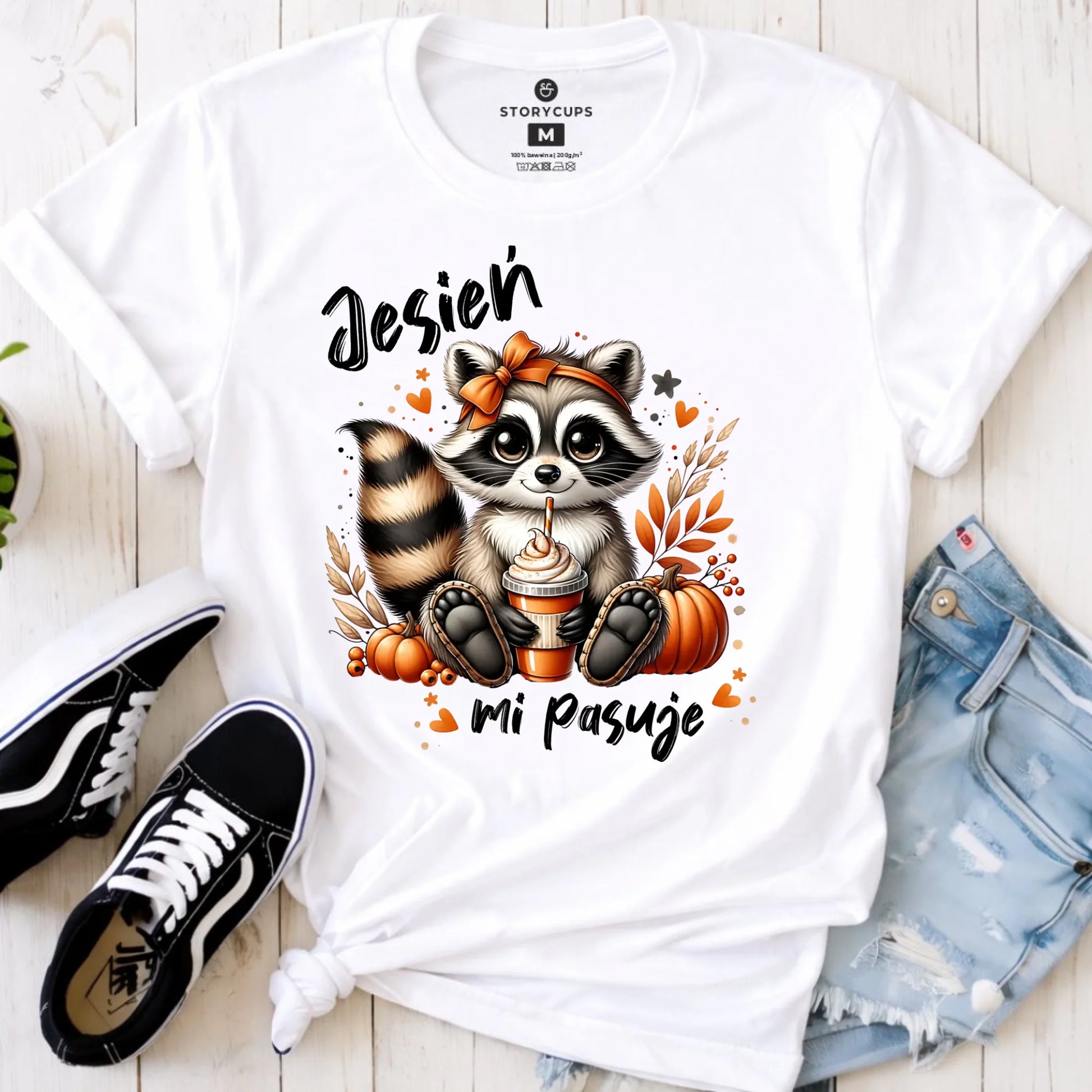 Koszulka damska jesienna - Jesień mi pasuje JS25 - StoryCups.pl