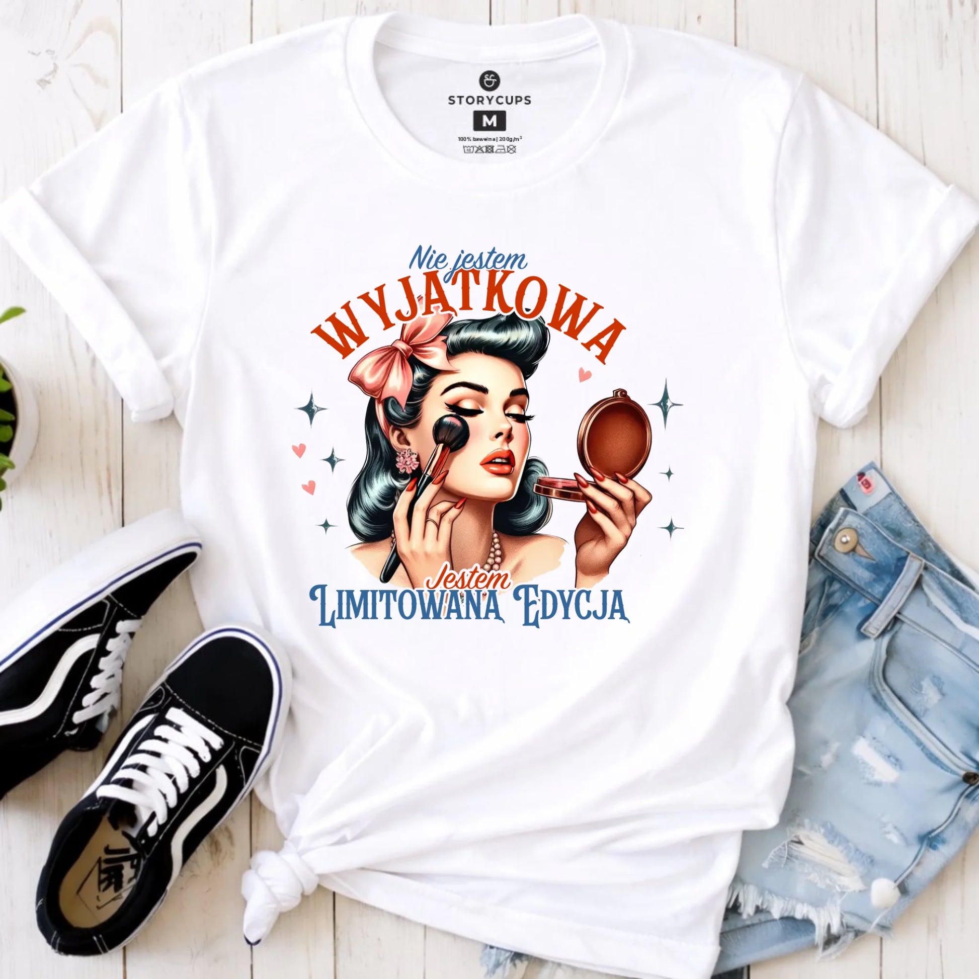 Koszulka damska – Nie jestem wyjątkowa, jestem limitowaną edycją - retro DZ10 - StoryCups.pl