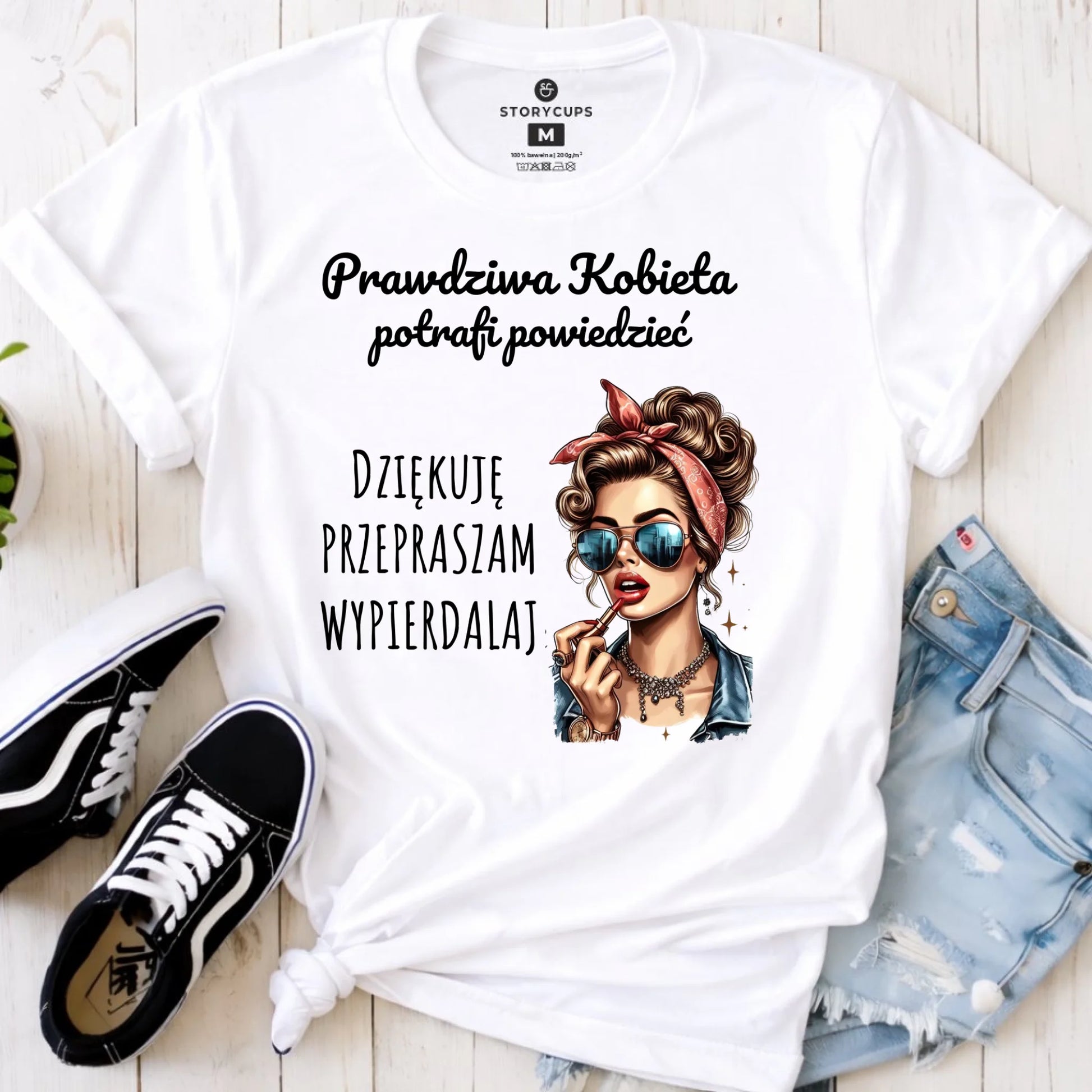 Koszulka damska - Prawdziwa kobieta - bez cenzury DZ15 - StoryCups.pl