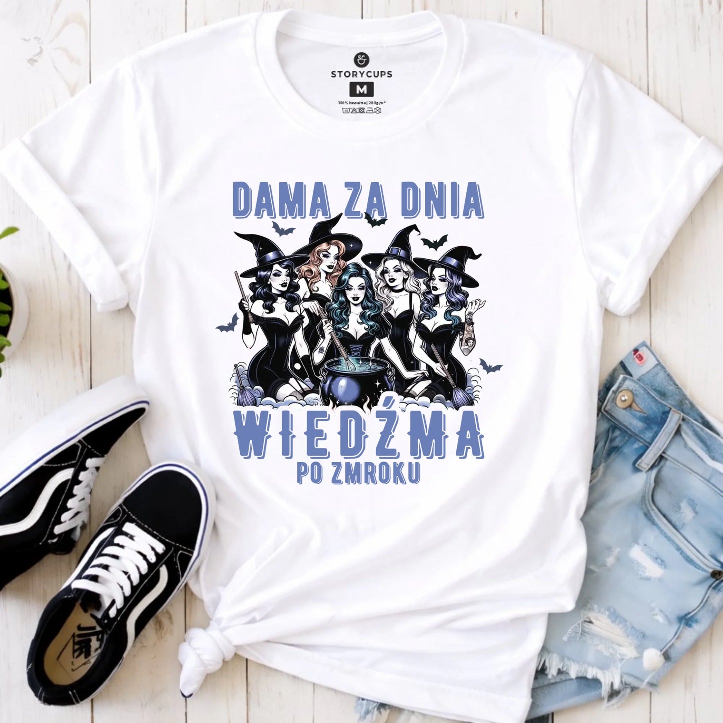 Koszulka damska - Dama za dnia wiedźma po zmroku HL16 - StoryCups.pl