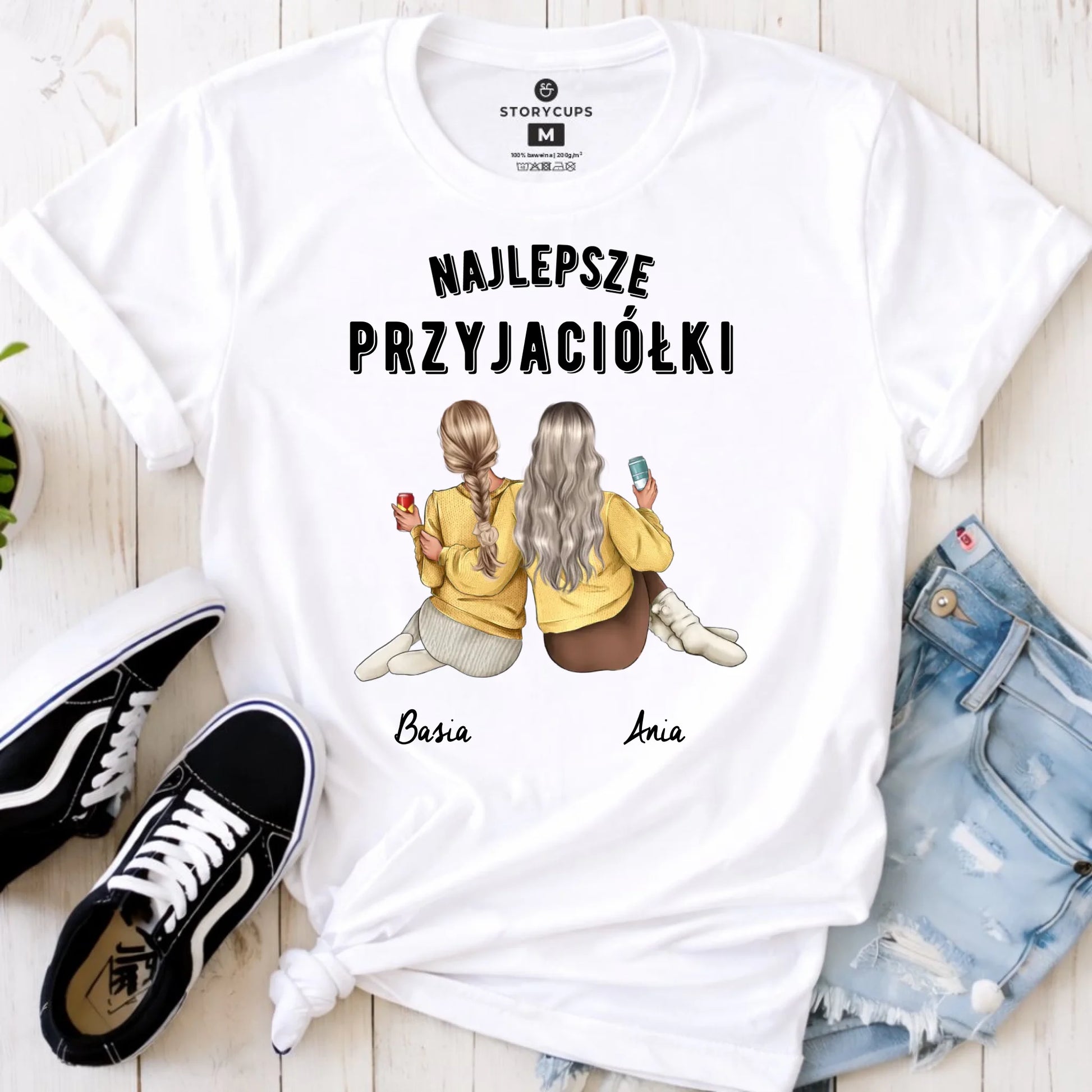Koszulka damska - prezent dla przyjaciółek - Najlepsze przyjaciółki 2-4 osób - personalizowana PR01 - StoryCups.pl