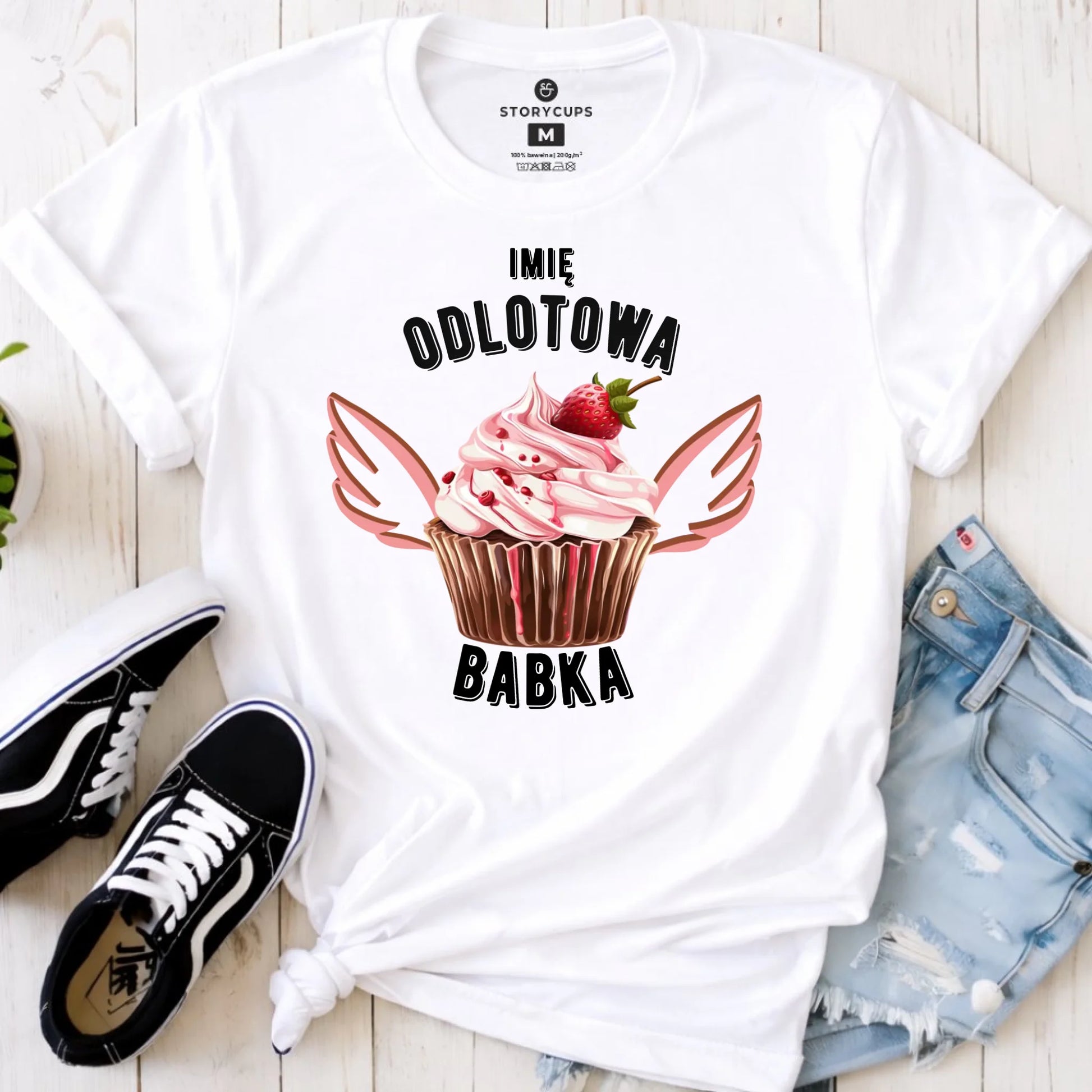 Koszulka damska - Odlotowa babka - personalizowana DZ06 - StoryCups.pl