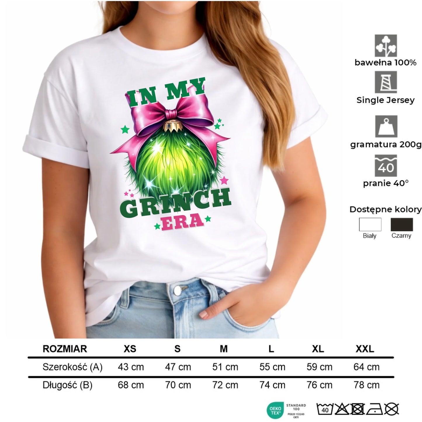 Koszulka damska świąteczna - In my Grinch era BN26 - StoryCups.pl
