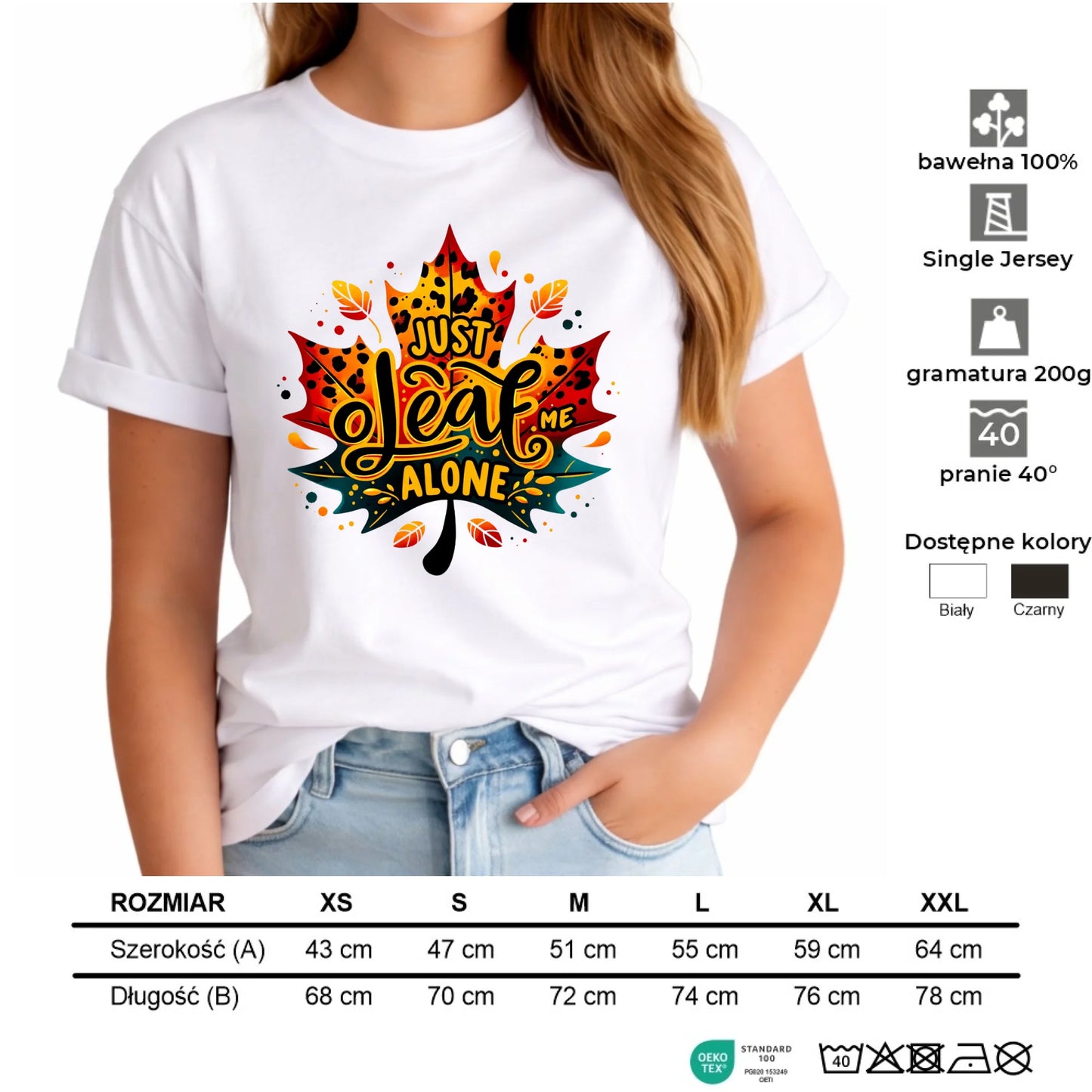 Koszulka damska jesienna - Just leaf me alone JS22 - StoryCups.pl