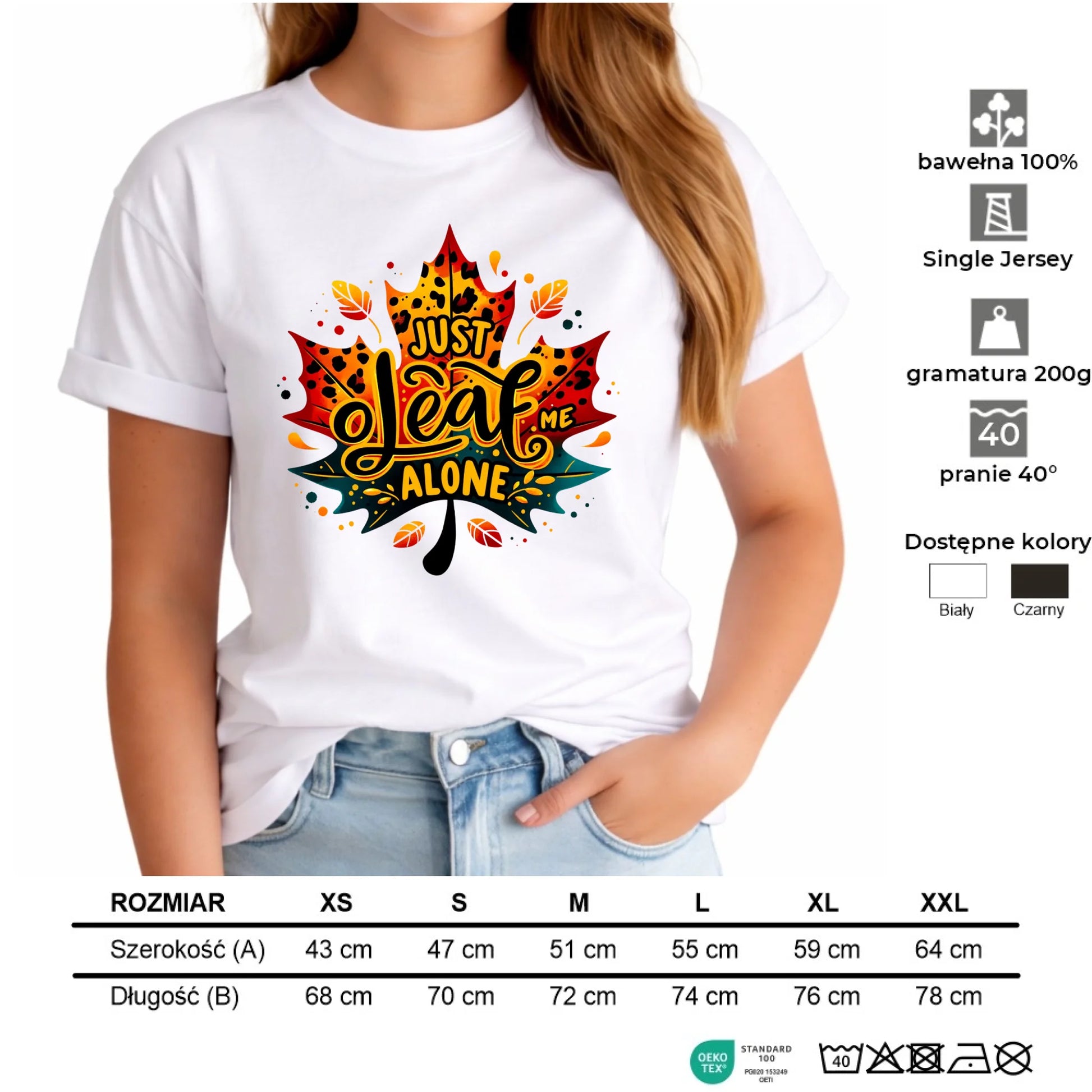 Koszulka damska jesienna - Just leaf me alone JS22 - StoryCups.pl