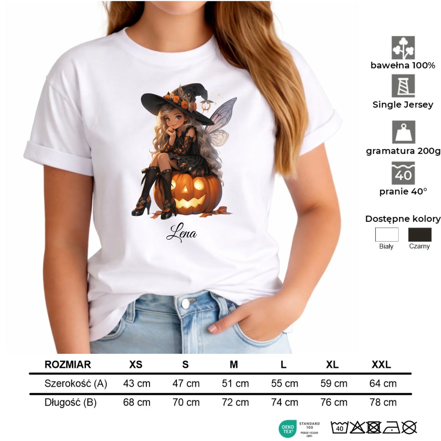 Koszulka na Halloween - Wróżka - wybierz postać - personalizowana HL02 - StoryCups.pl