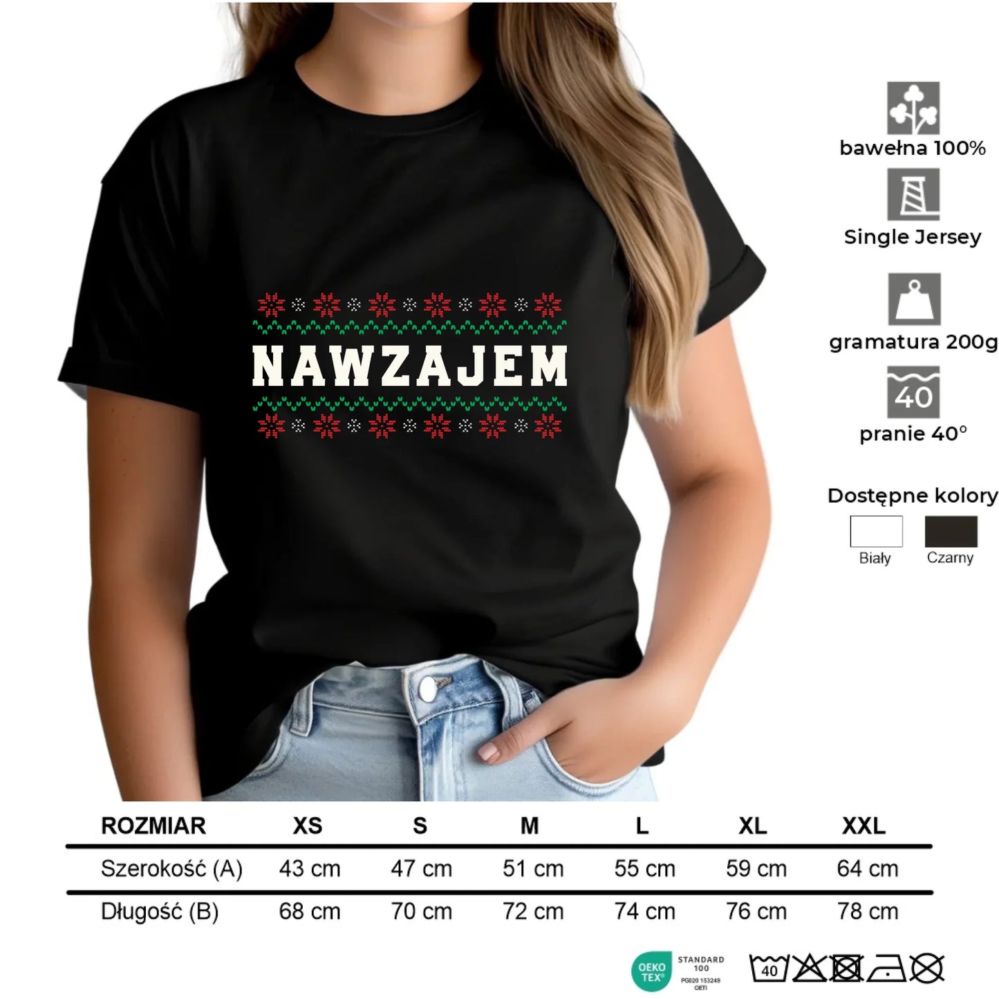 Koszulka damska świąteczna - Nawzajem BN150 - StoryCups.pl