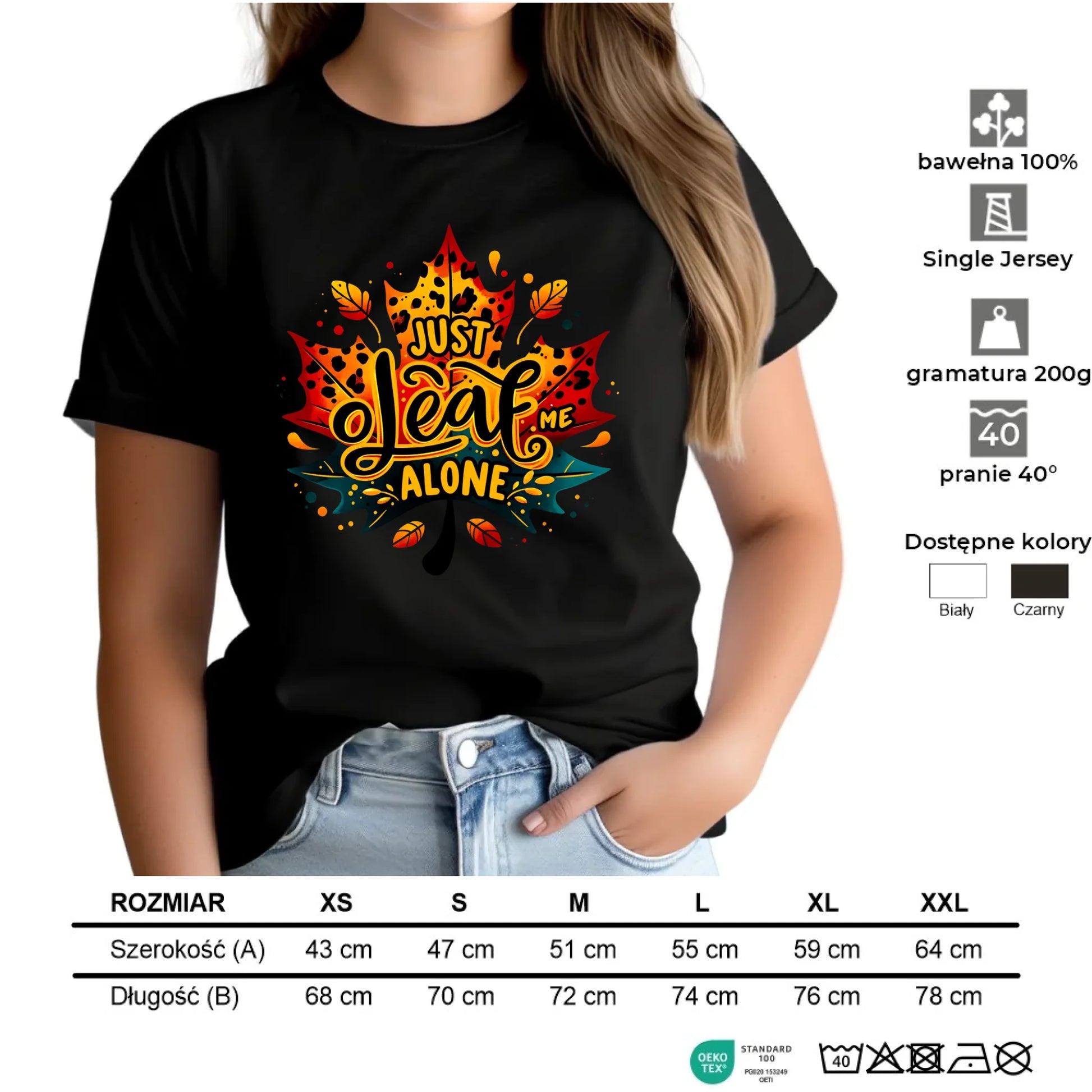 Koszulka damska jesienna - Just leaf me alone JS22 - StoryCups.pl