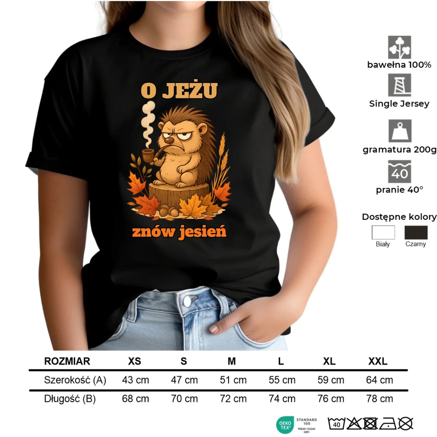 Koszulka damska jesienna - O jeżu znów jesień JS20 - StoryCups.pl