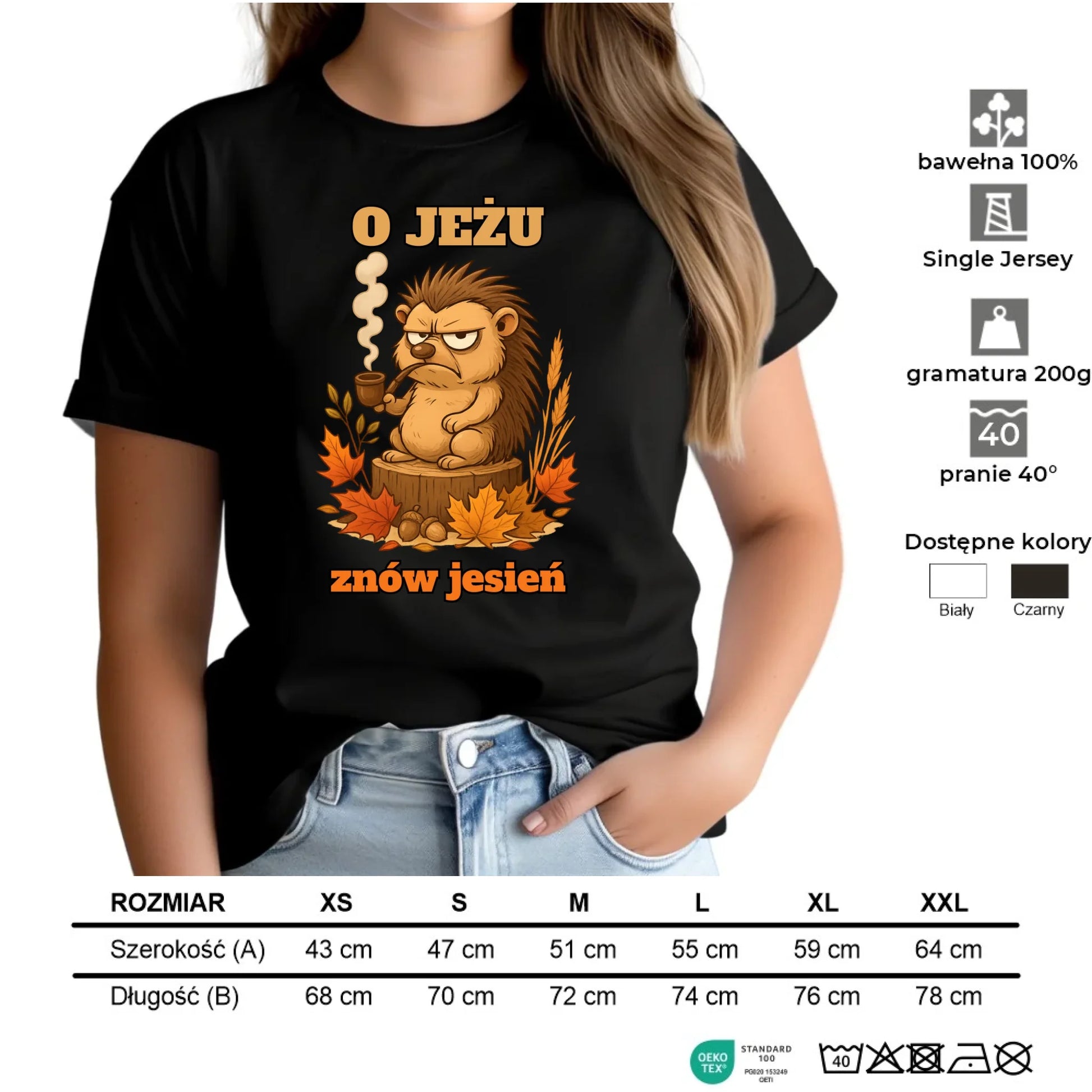 Koszulka damska jesienna - O jeżu znów jesień JS20 - StoryCups.pl