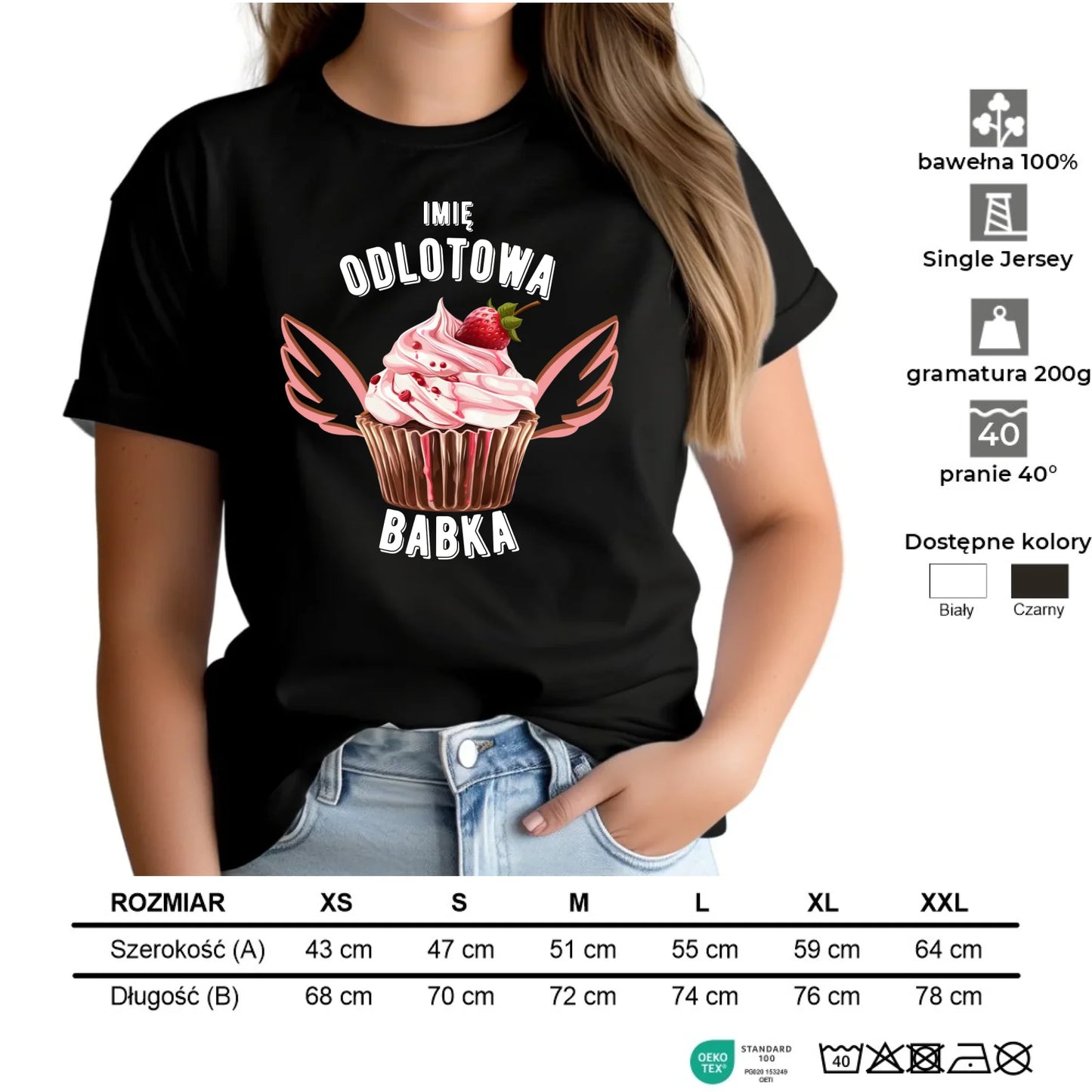 Koszulka damska - Odlotowa babka - personalizowana DZ06 - StoryCups.pl