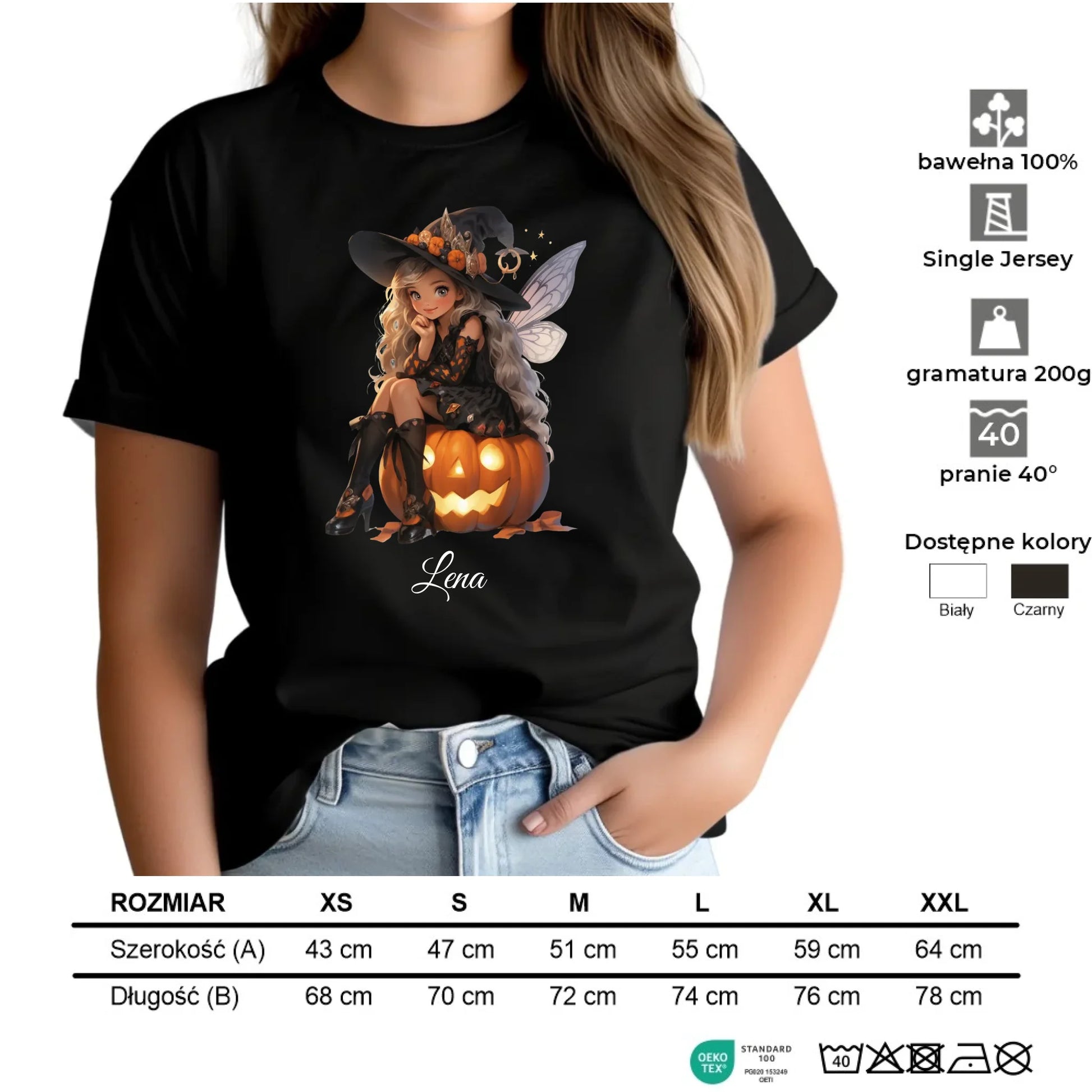 Koszulka na Halloween - Wróżka - wybierz postać - personalizowana HL02 - StoryCups.pl