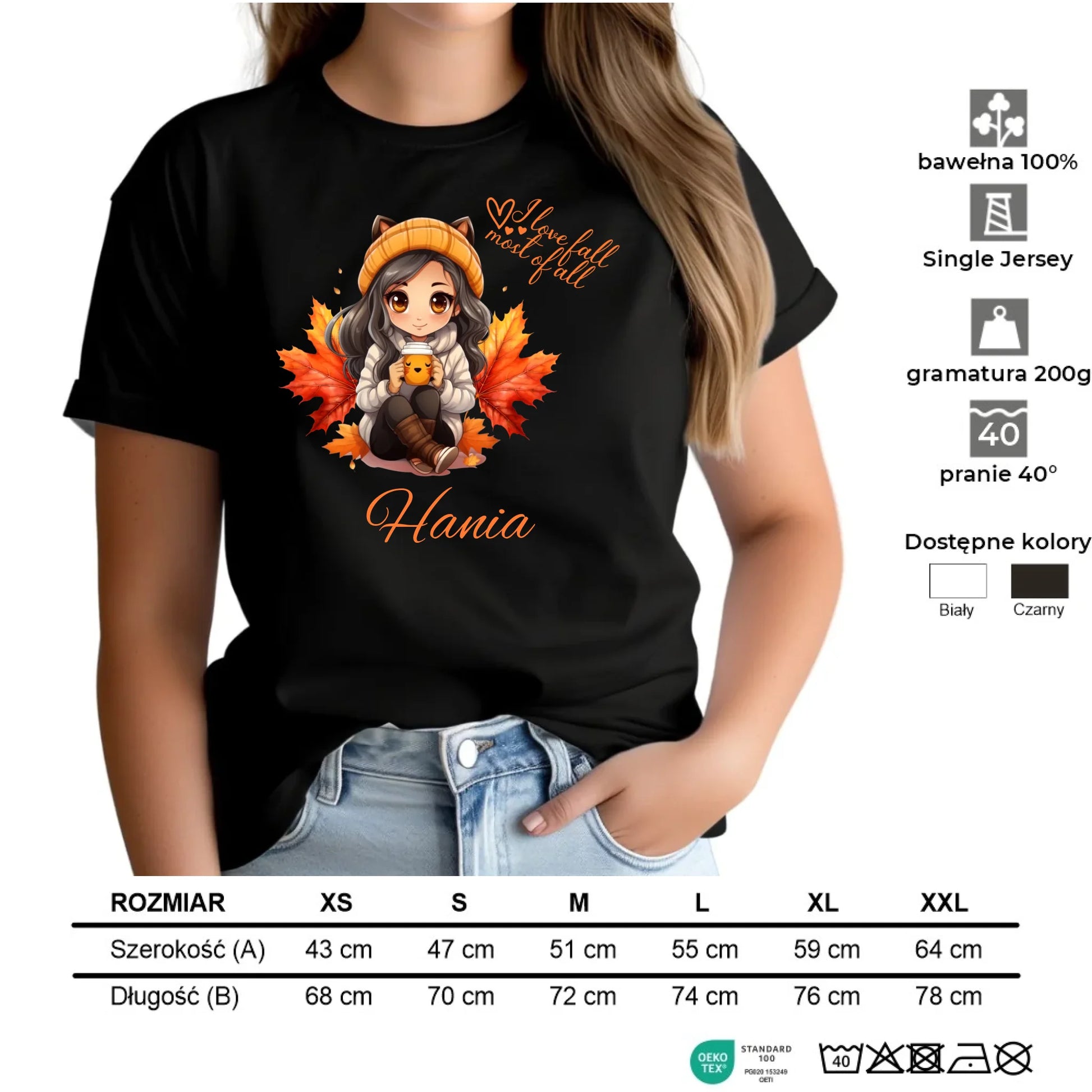 Koszulka damska jesieniara - Anime - personalizowana JS06 - StoryCups.pl