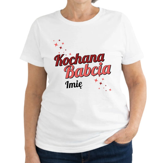 Koszulka dla babci - Kochana Babcia - personalizowana B05 - StoryCups.pl