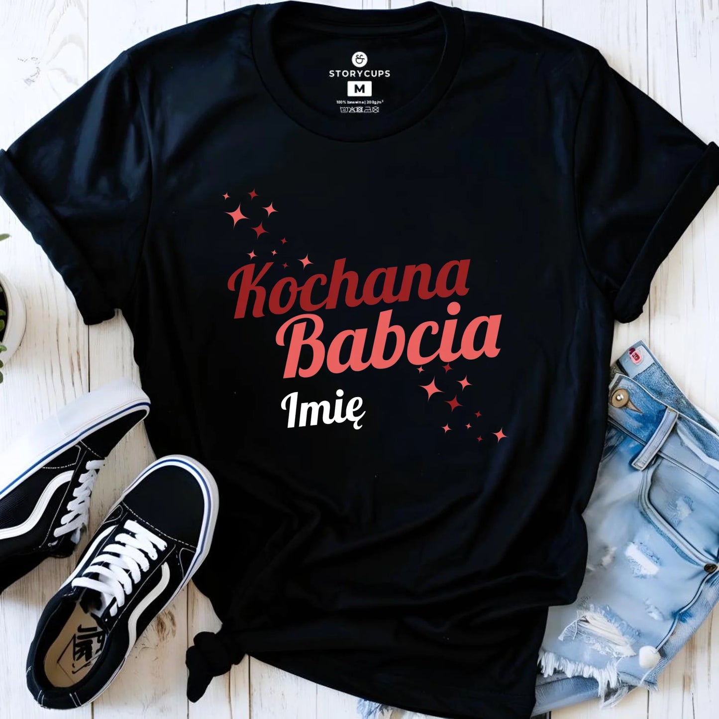 Koszulka dla babci - Kochana Babcia - personalizowana B05 - StoryCups.pl